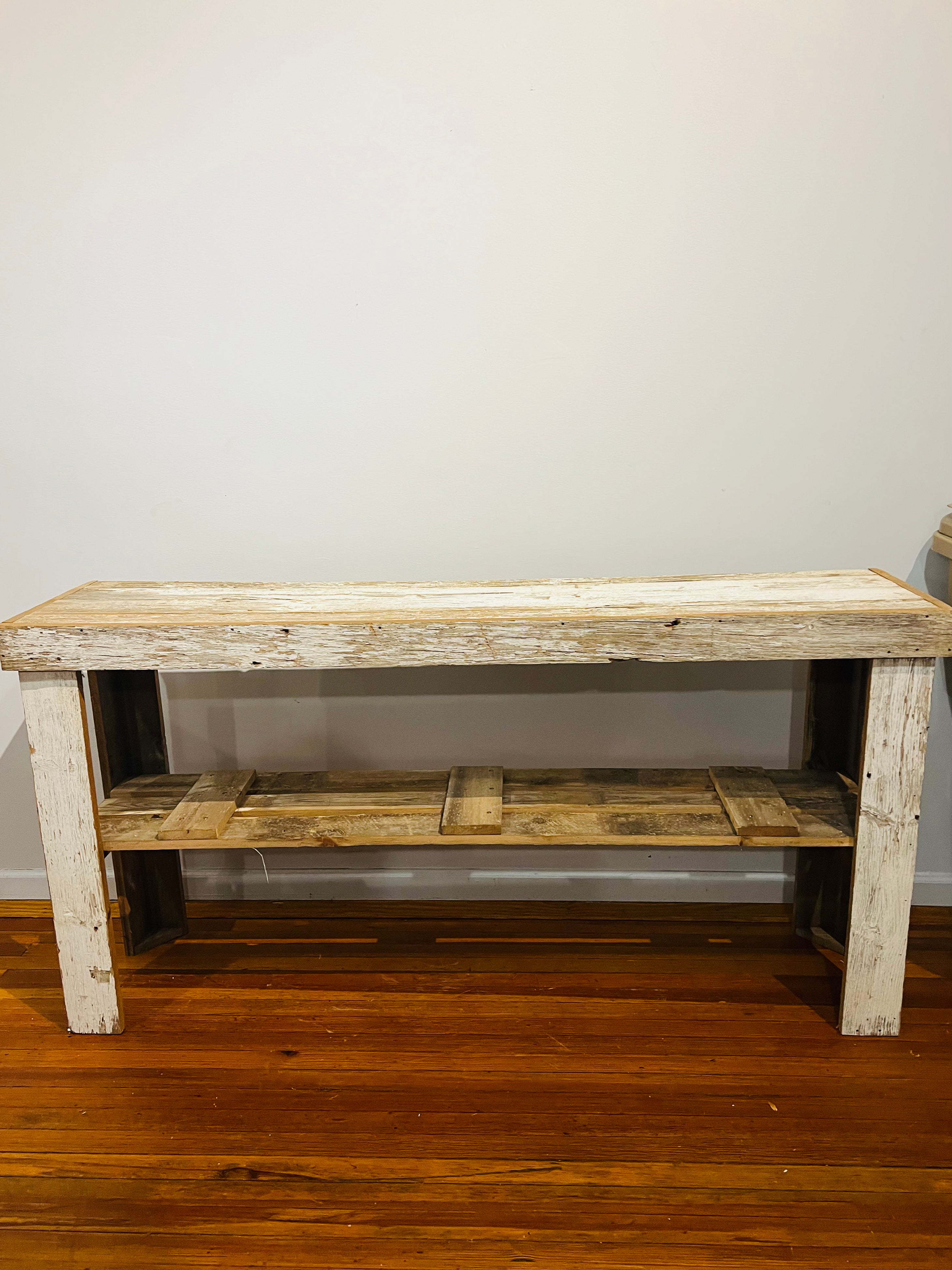 Rustic Reclaimed Wood Bench