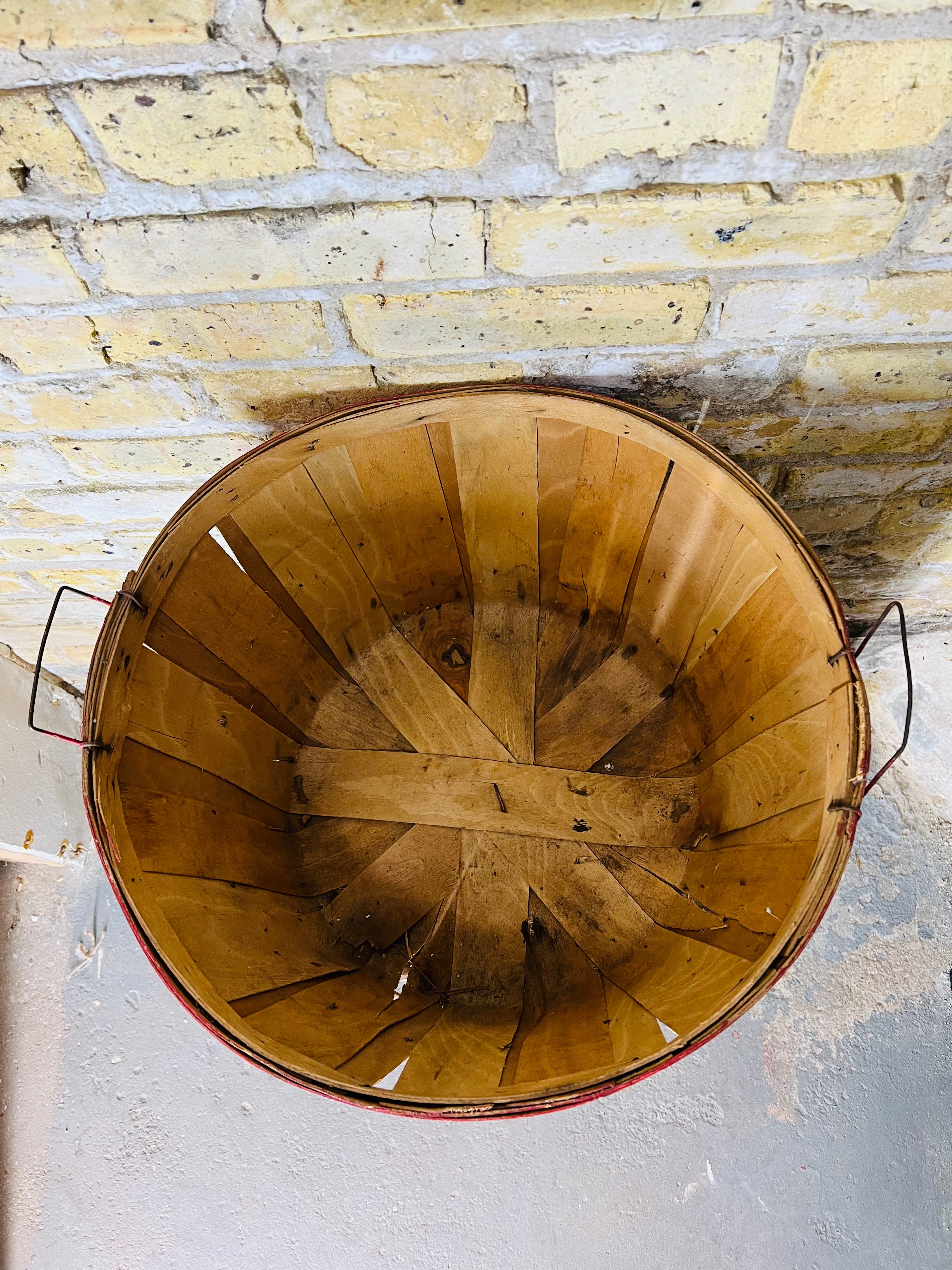 Vintage Wooden Apple Orchard Bushel