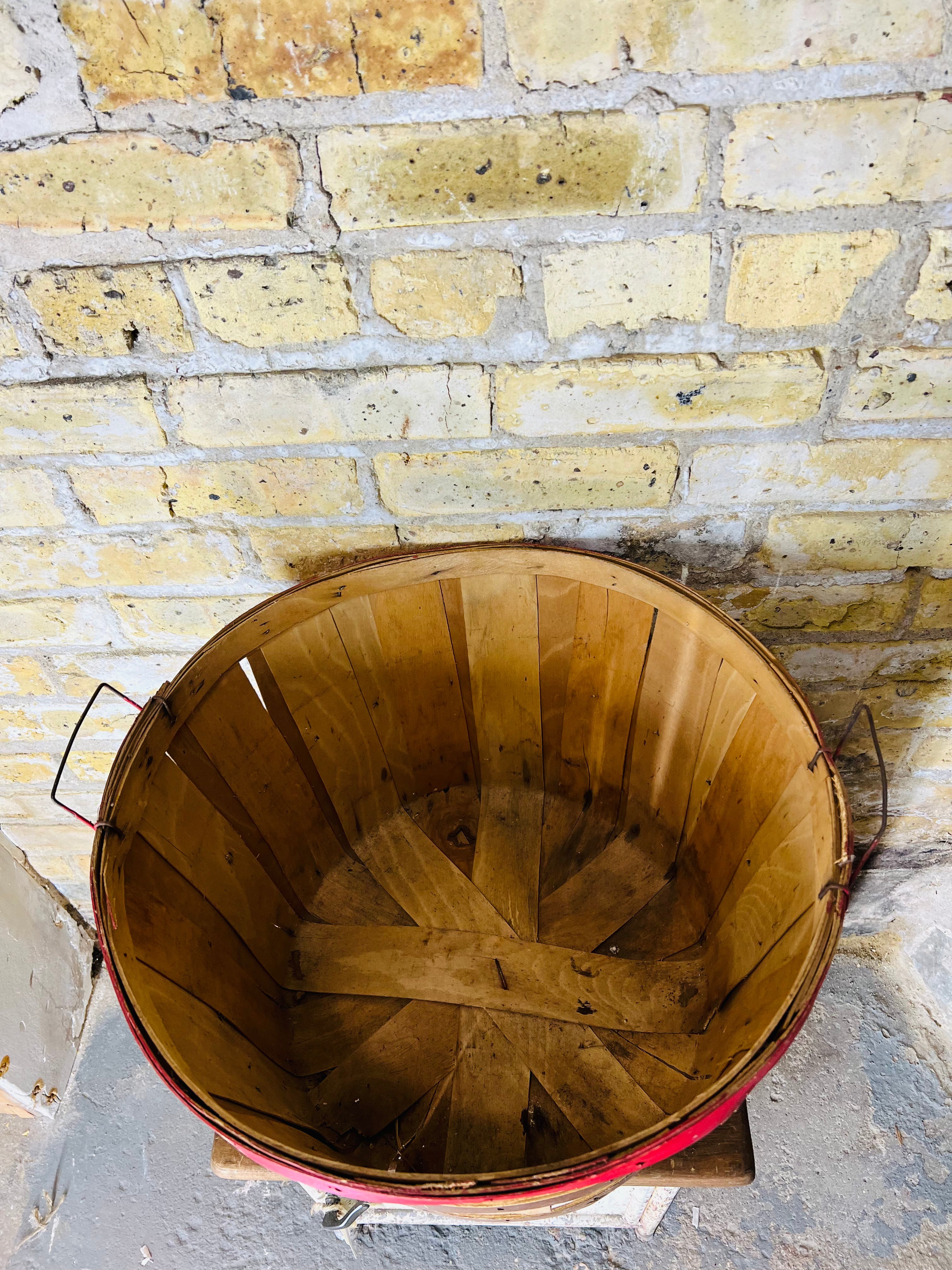 Vintage Wooden Apple Orchard Bushel