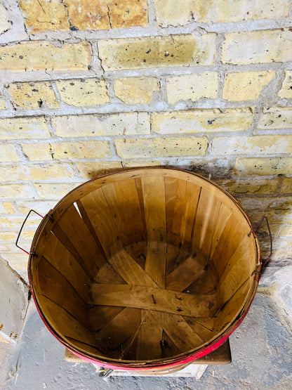 Vintage Wooden Apple Orchard Bushel
