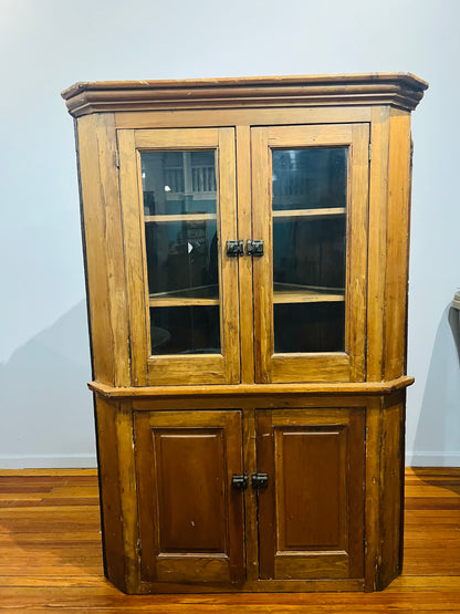 Vintage Corner Wooden Hutch