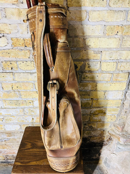 Vintage Leather Golf Bag