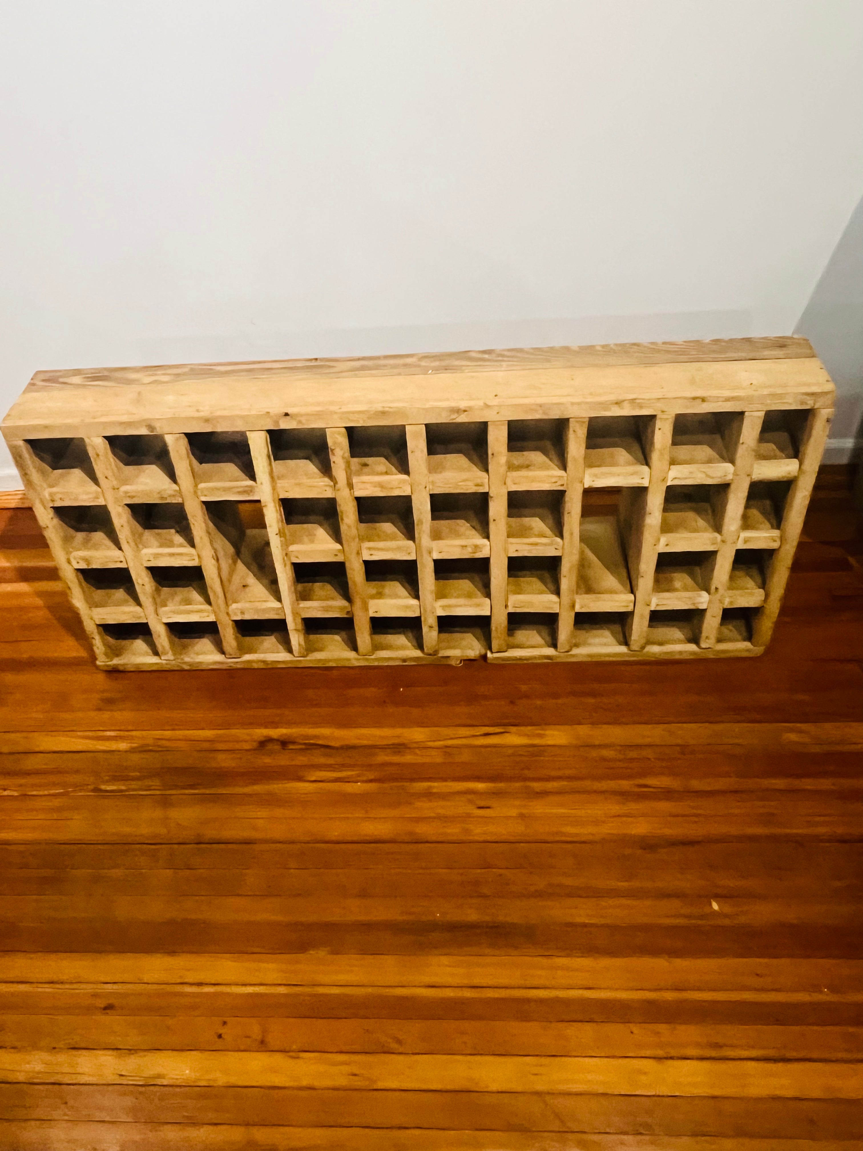 Vintage wooden storage or display shelving display unit