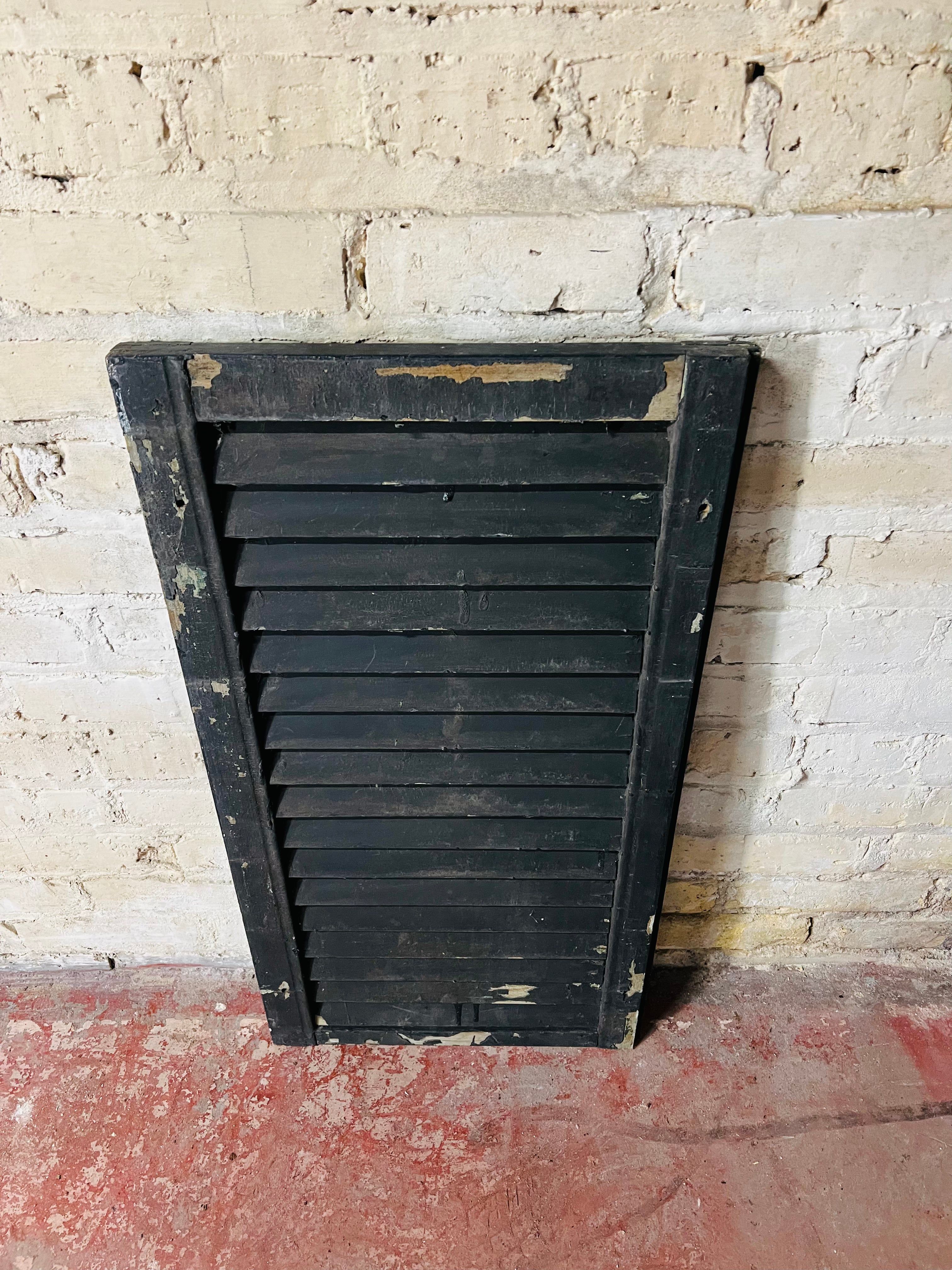 Window Black Shutter - Wood Louvered