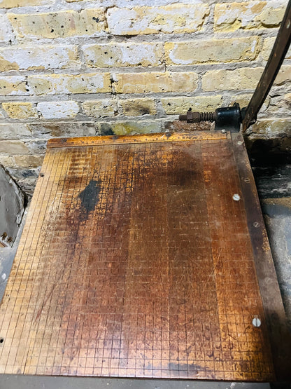 Vintage paper, cutting machine.