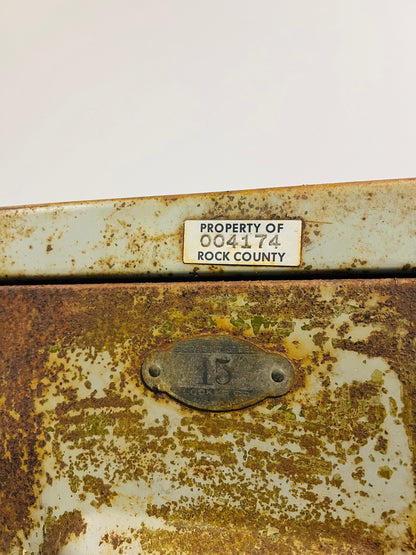 Vintage steel upright lockers