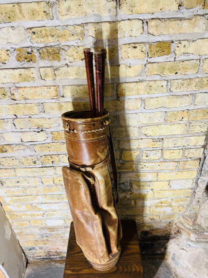 Vintage Leather Golf Bag