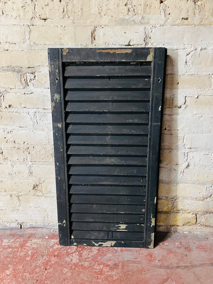 Window Black Shutter - Wood Louvered