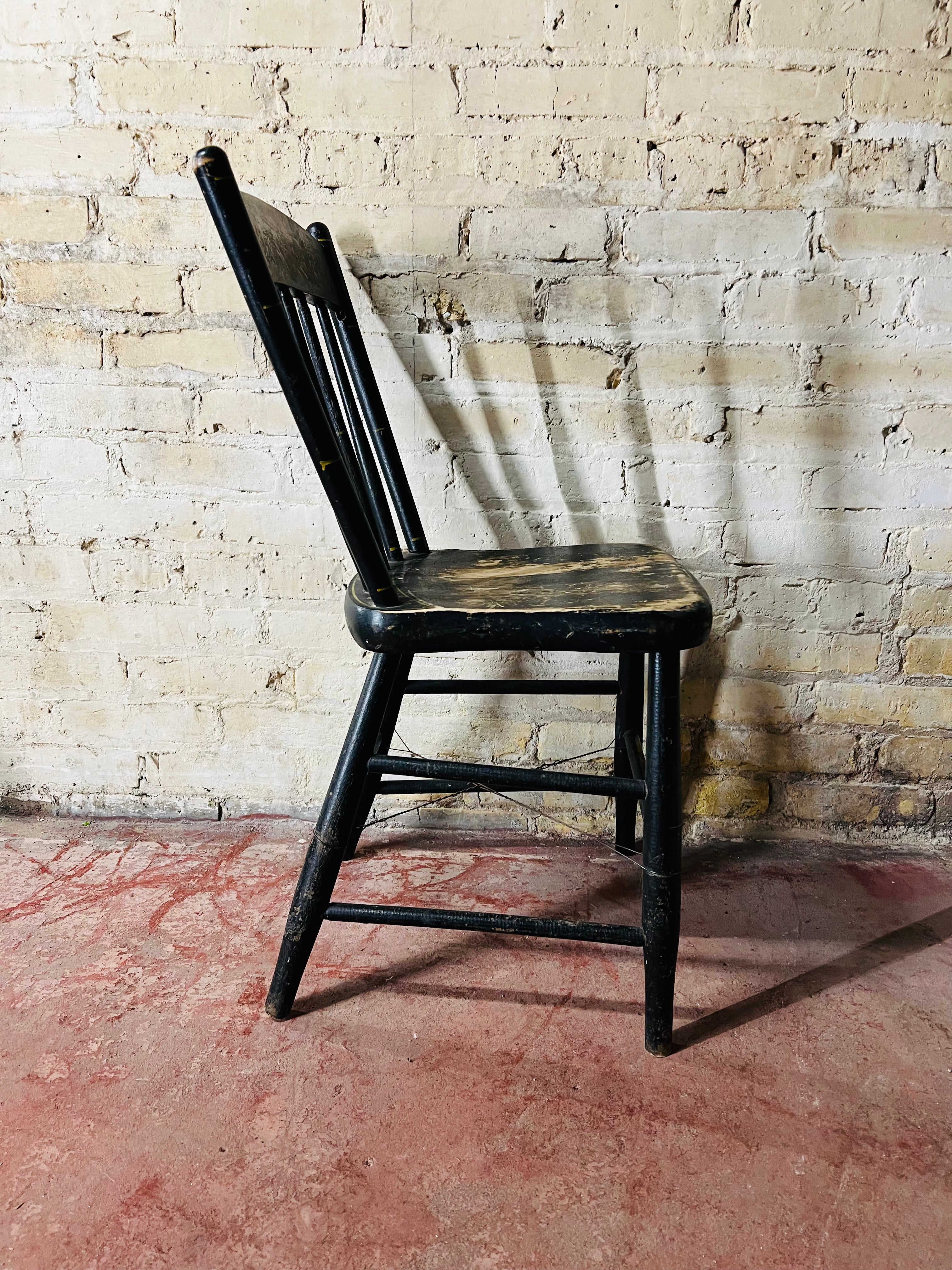 Black Farmhouse Chair - Spindle Back