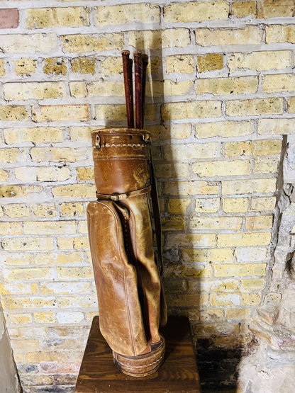 Vintage Leather Golf Bag