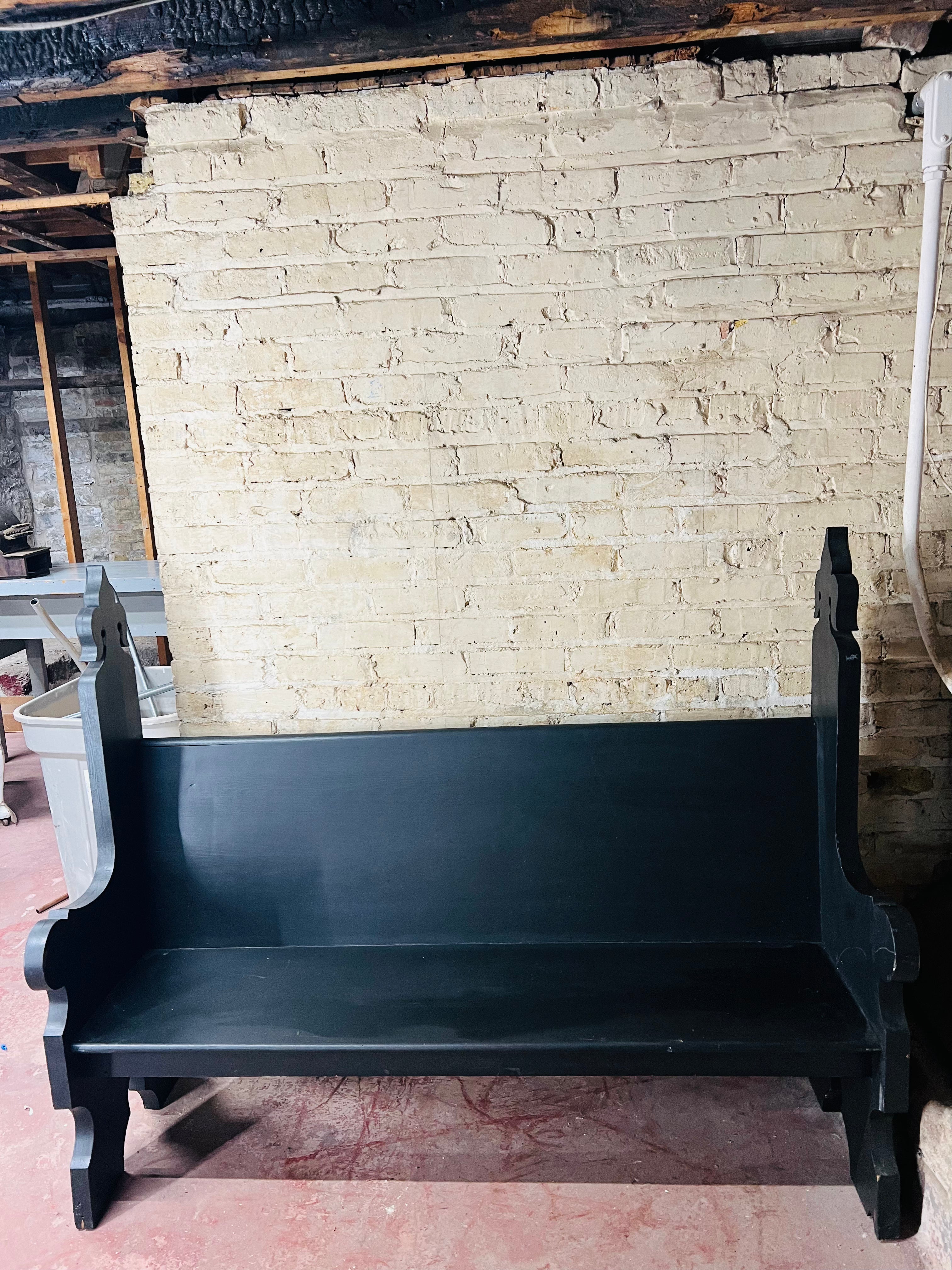 Vintage bench from decorative Church Pew.