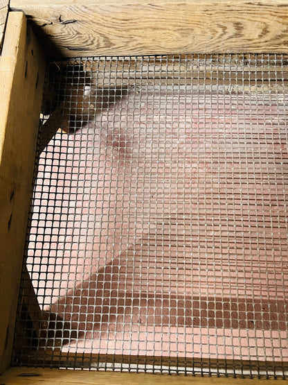 Vintage Wood and Wire Mesh Flour Grain Sieve
