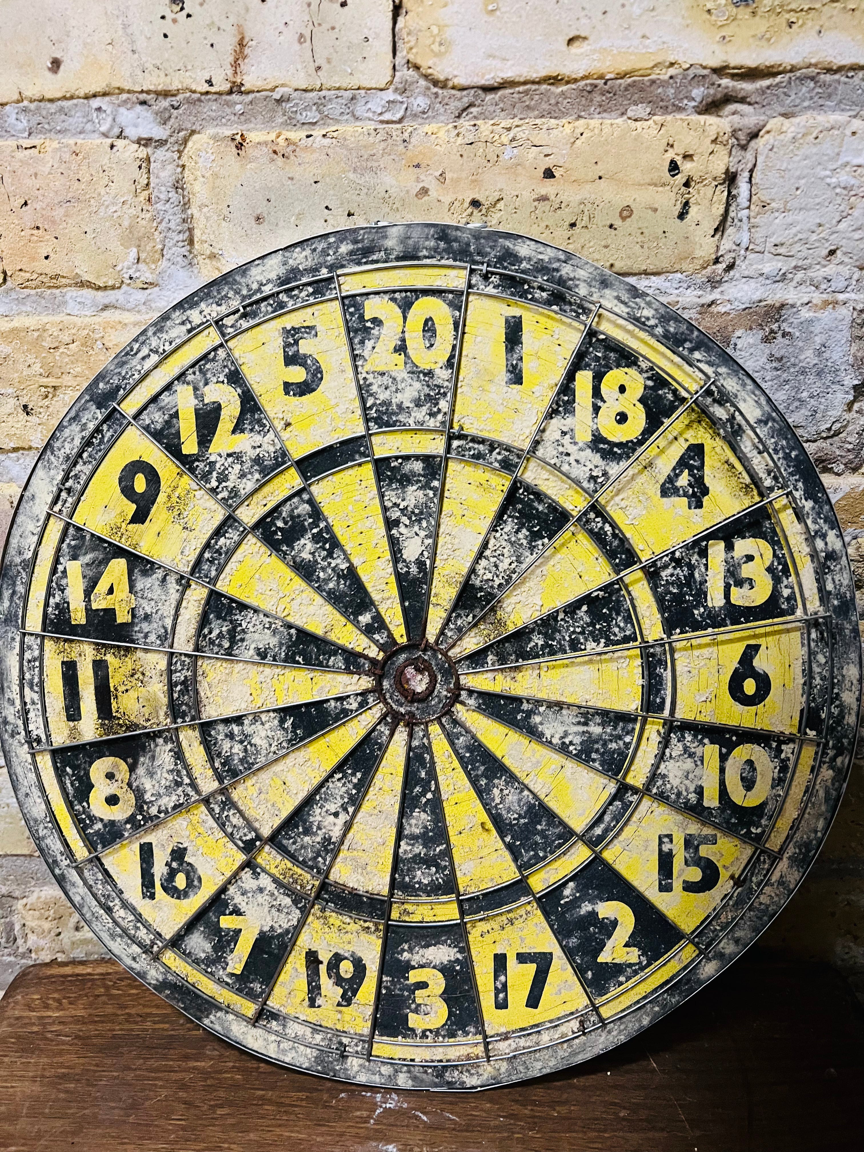 Double sided vintage target and dartboard.