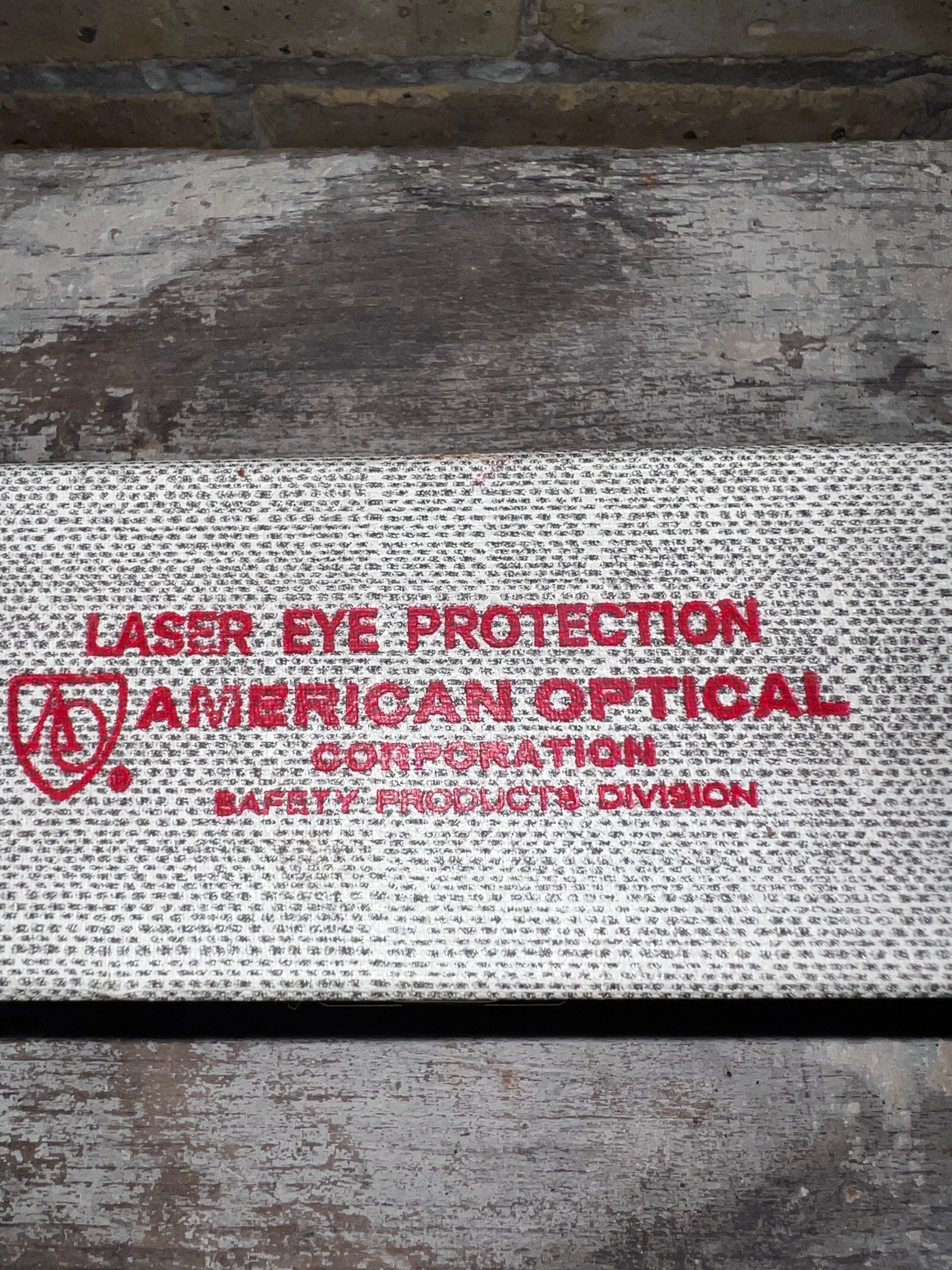 American Optical Laser Eye Protection