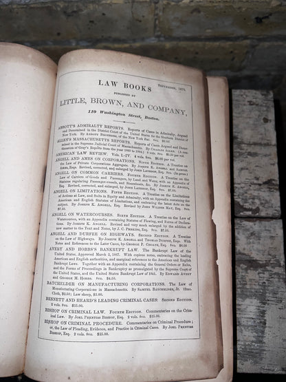 1800s leather bound mercantile law book