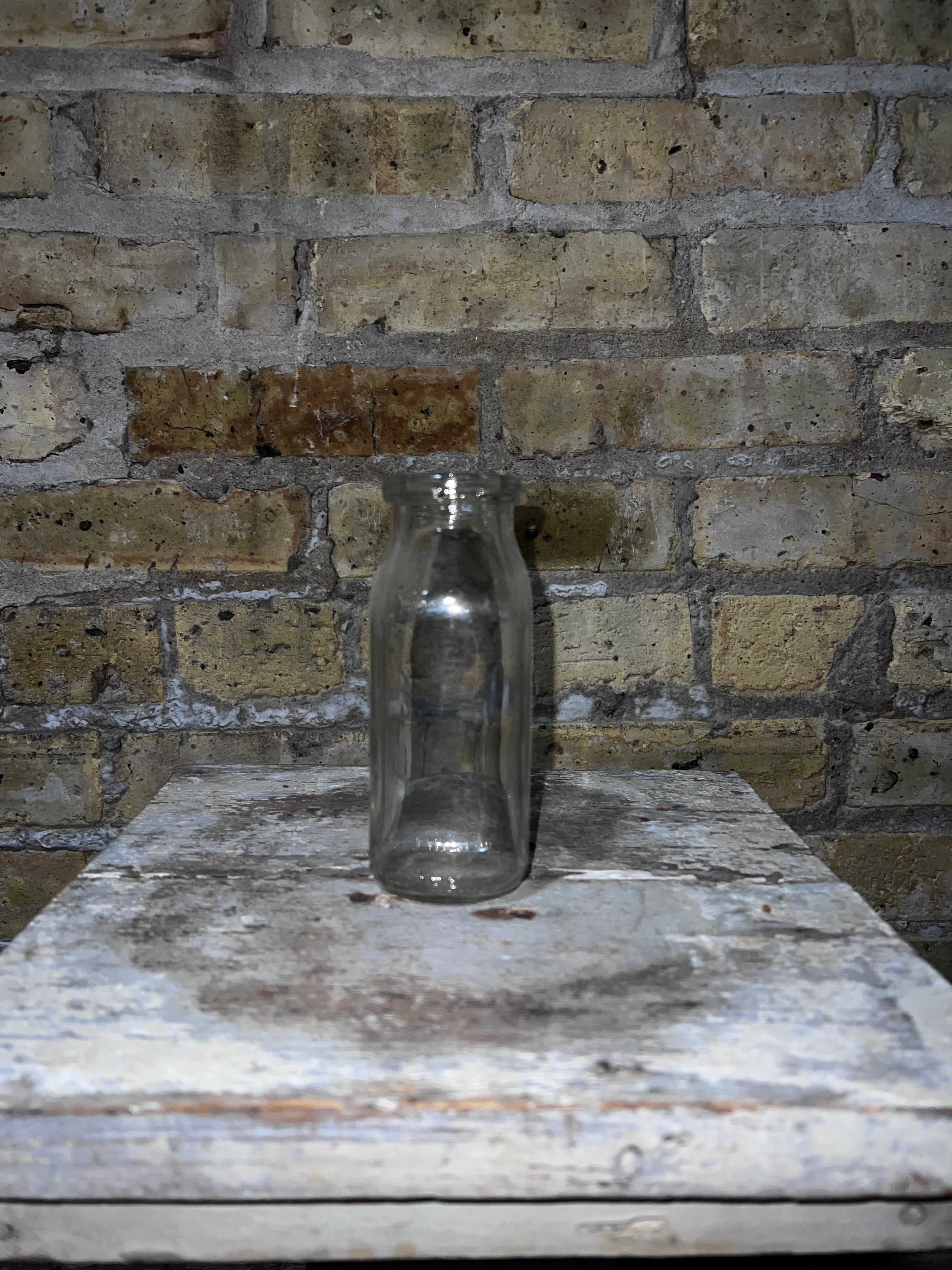 Small Glass Dairy Bottle