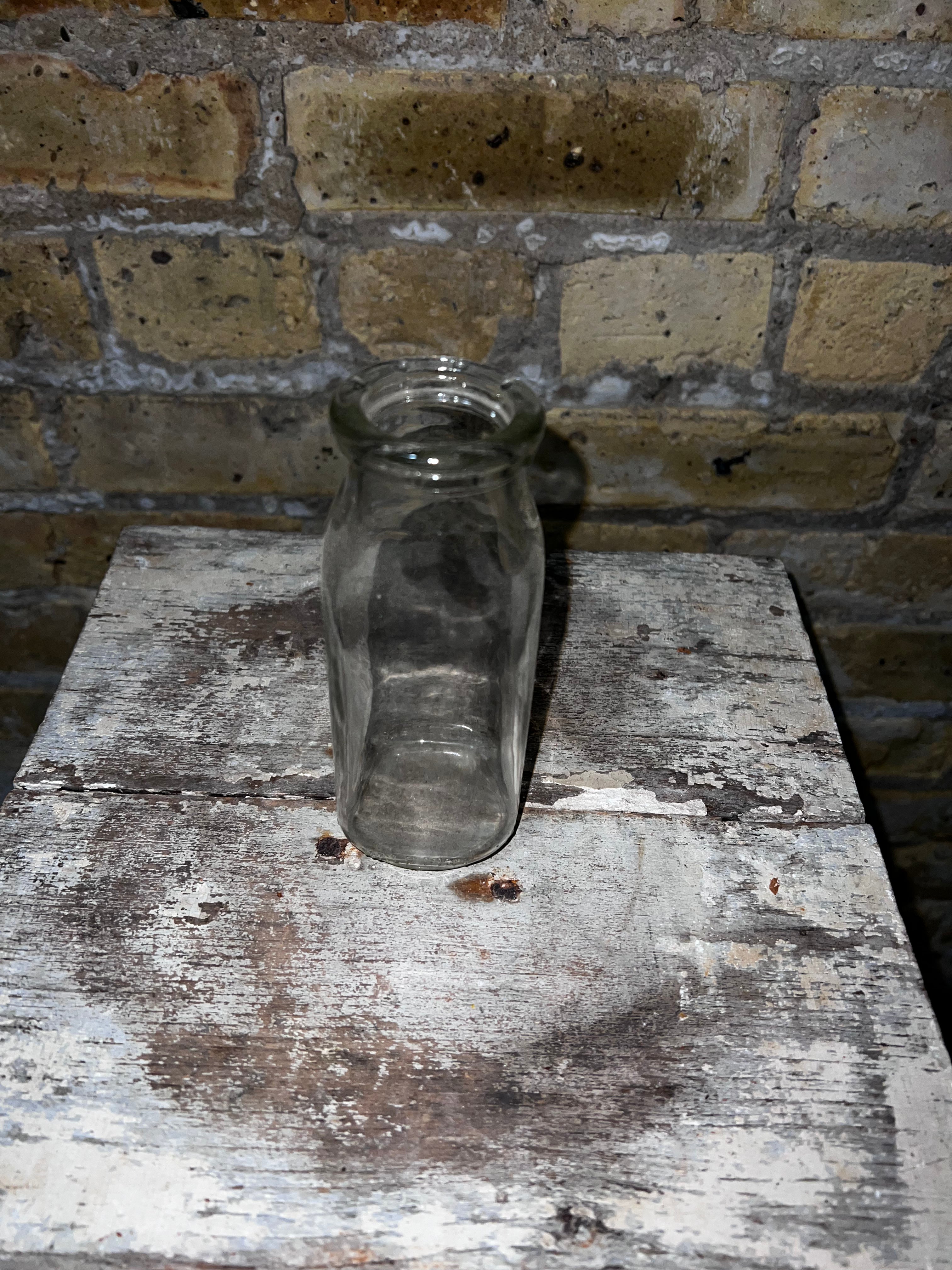 Small Glass Dairy Bottle