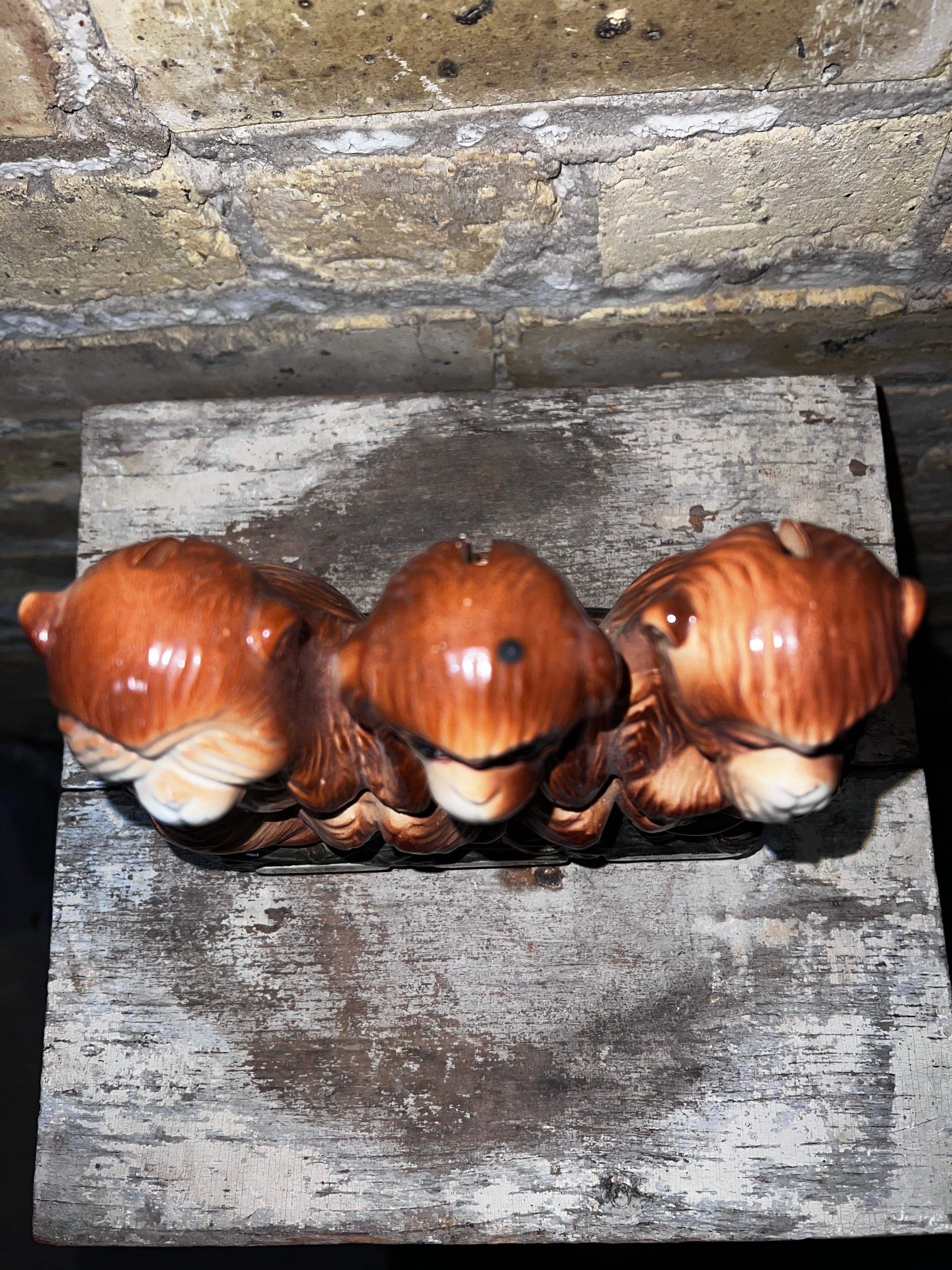 Vintage Monkeys See No Evil Hear No Evil Speak No Evil Bank