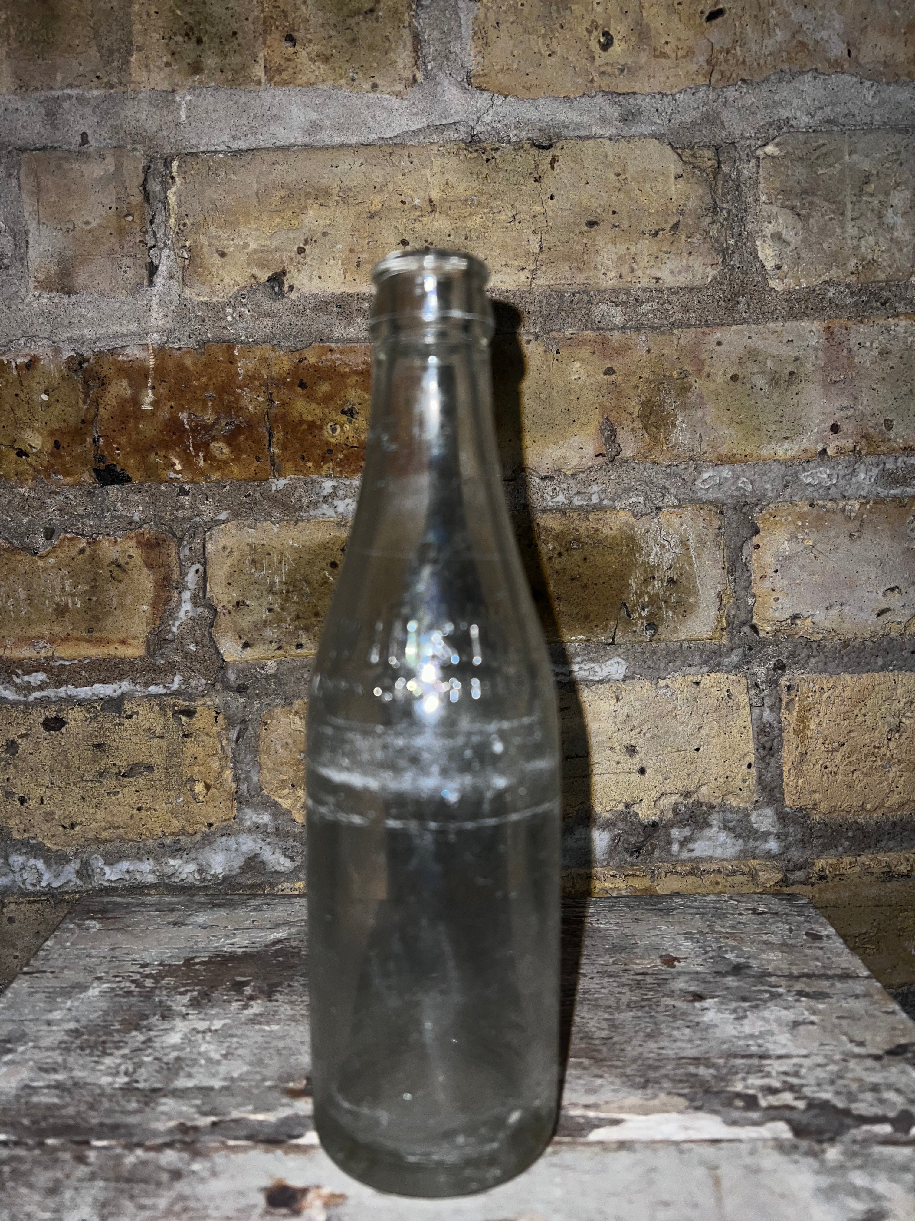 Vintage Clear Glass Whistle Sofa Bottle