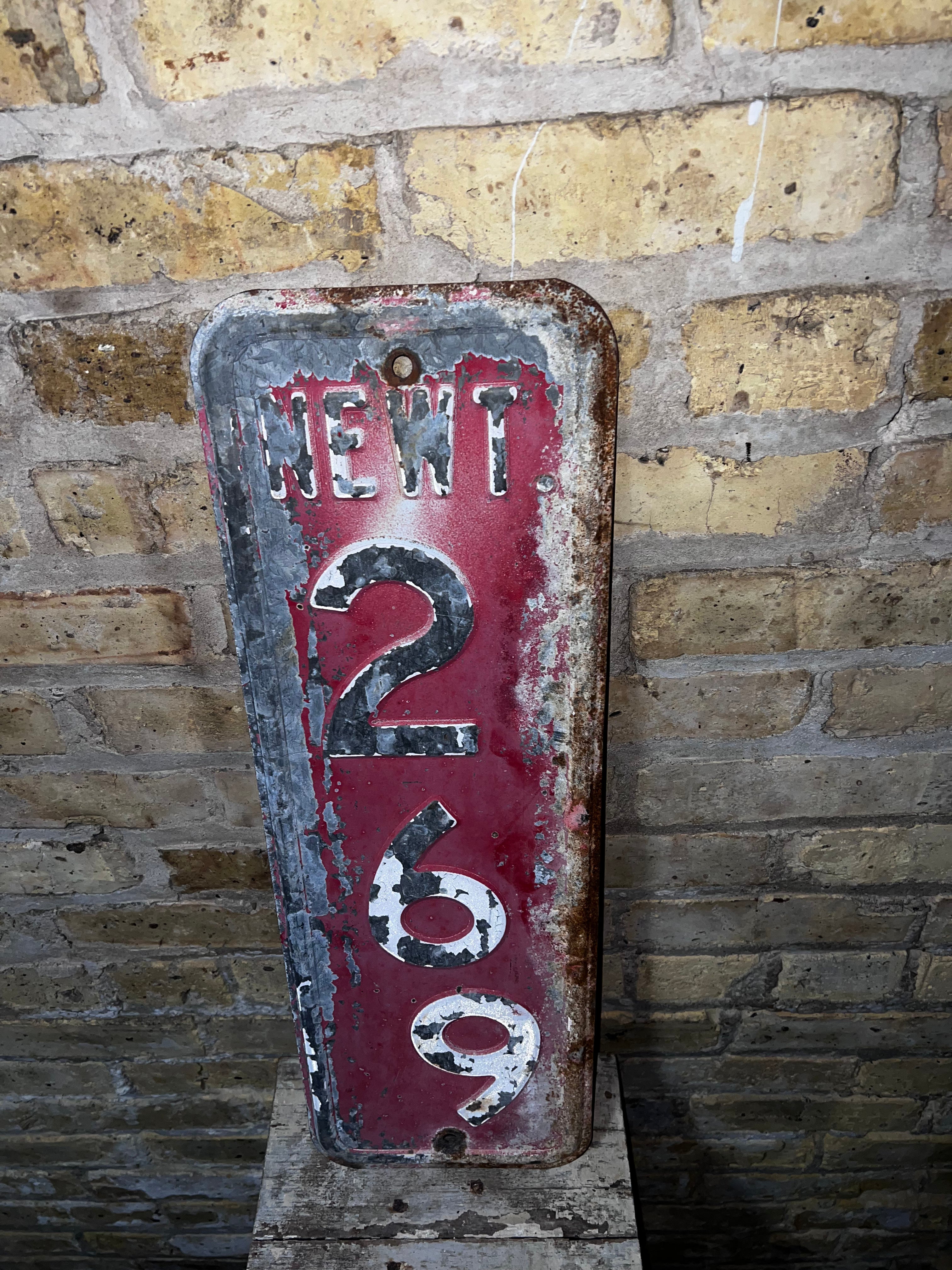 Red/White Road Sign