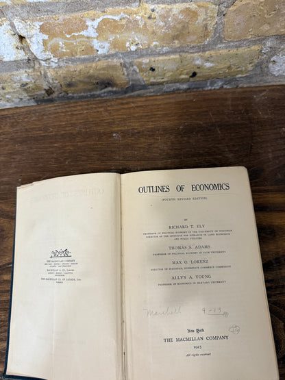 Outlines of Economics 1923 - Fourth Revised Edition