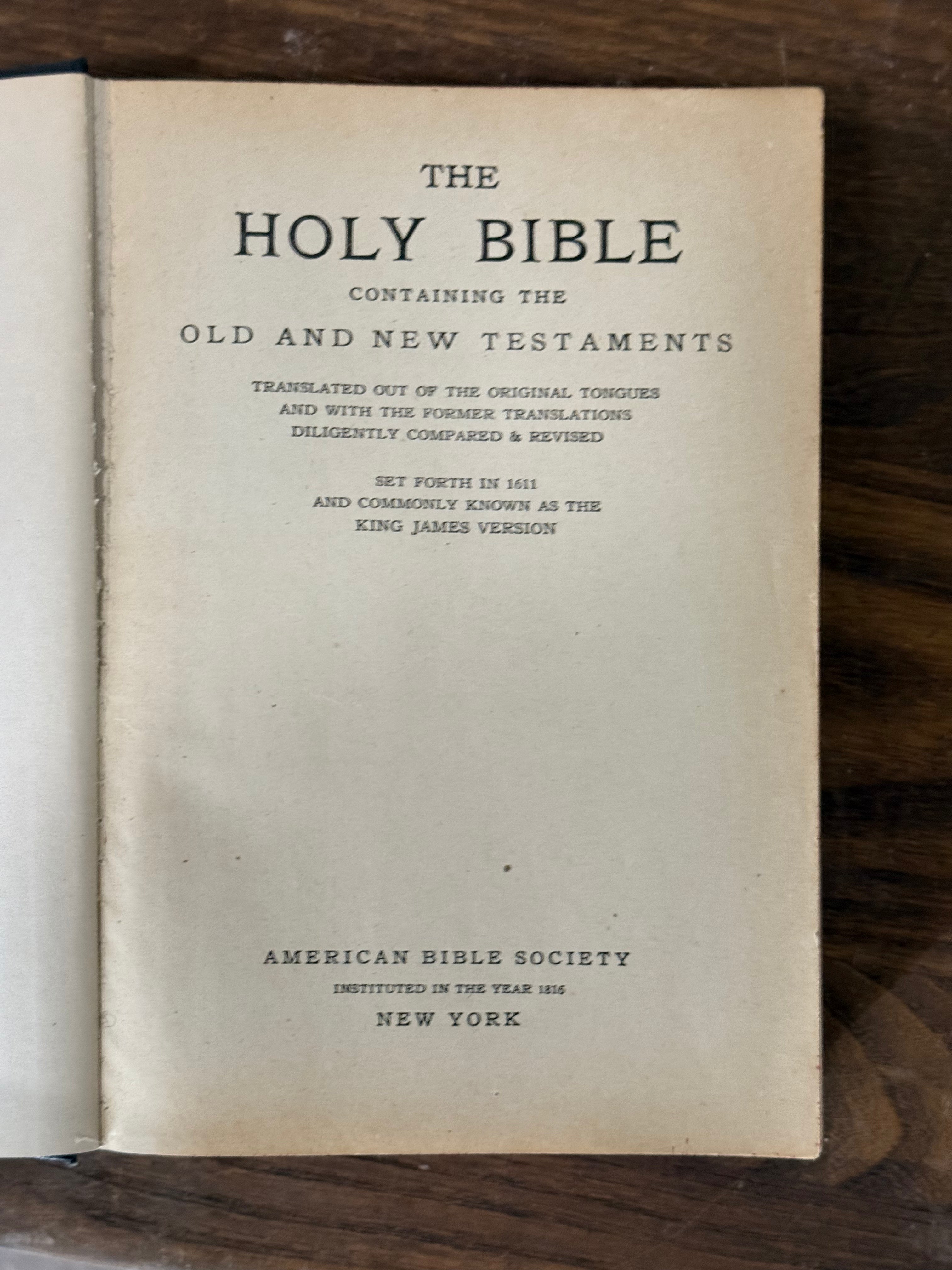 Vintage Holy Bible