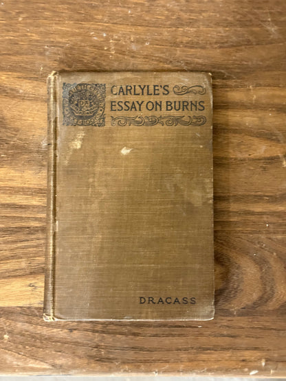 Carlye's Essay on Burns by Thomas Carlye