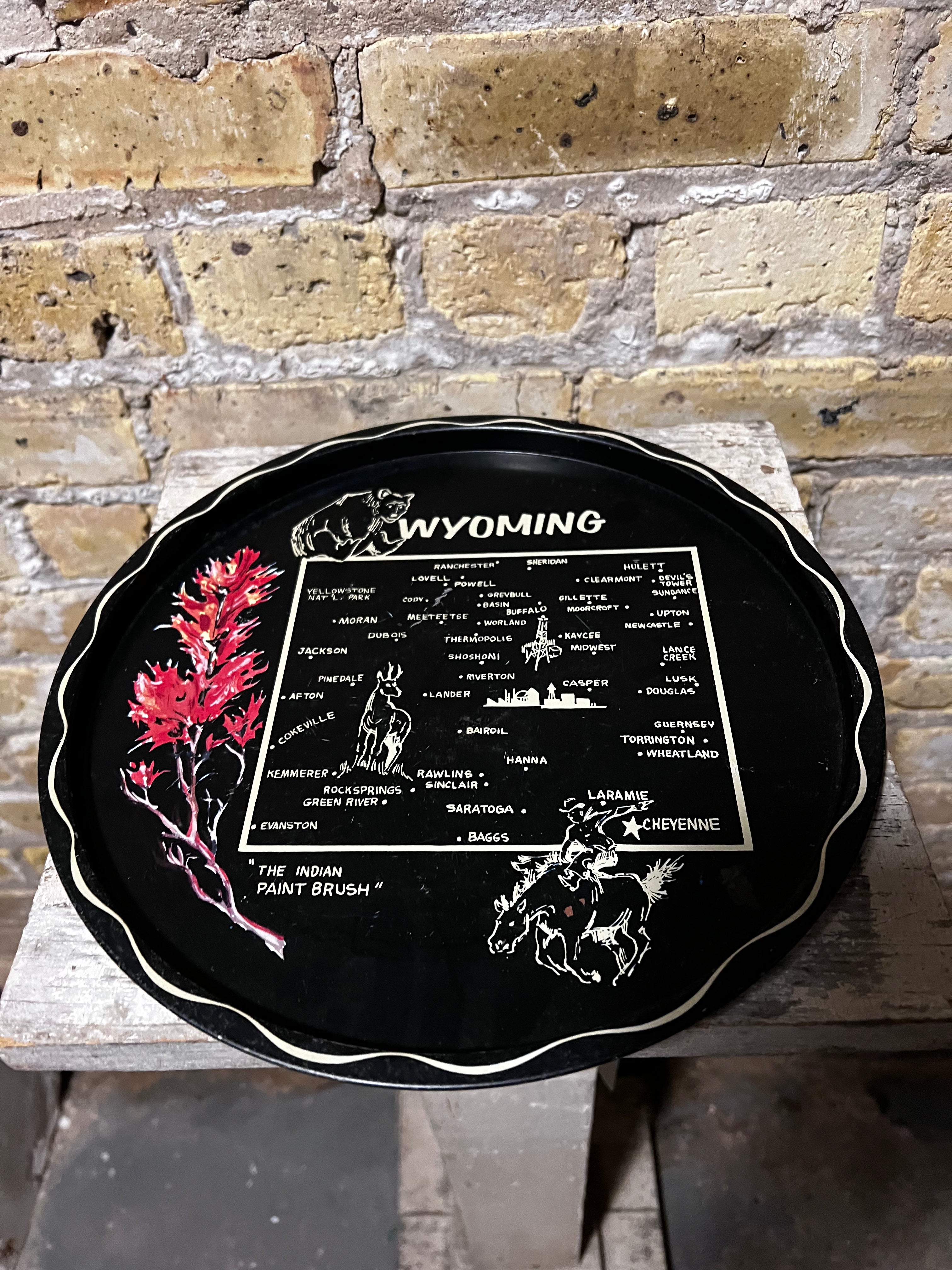 Wyoming Vintage Souvenir Tray