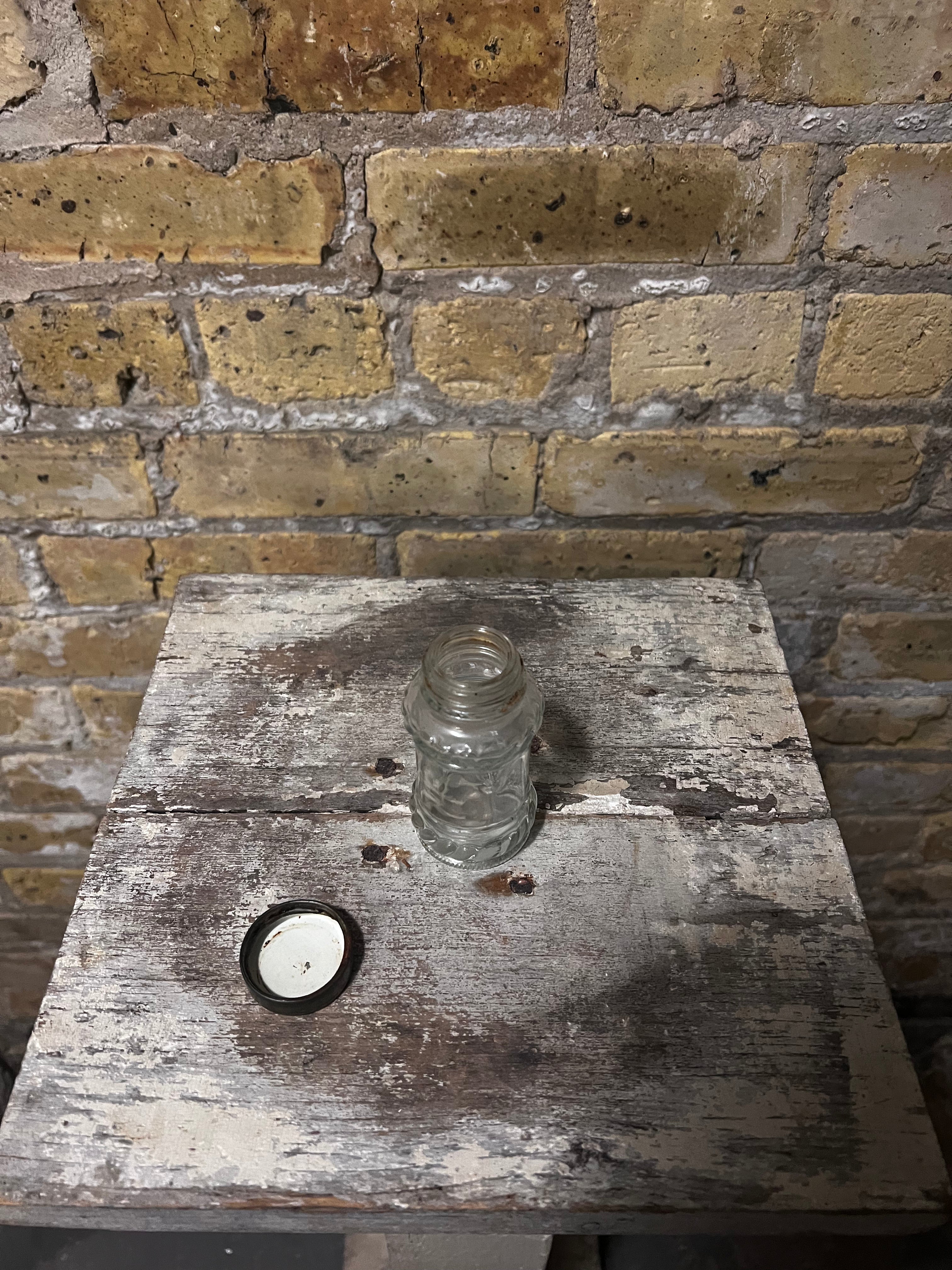 Vintage Clear Glass Spice Jar