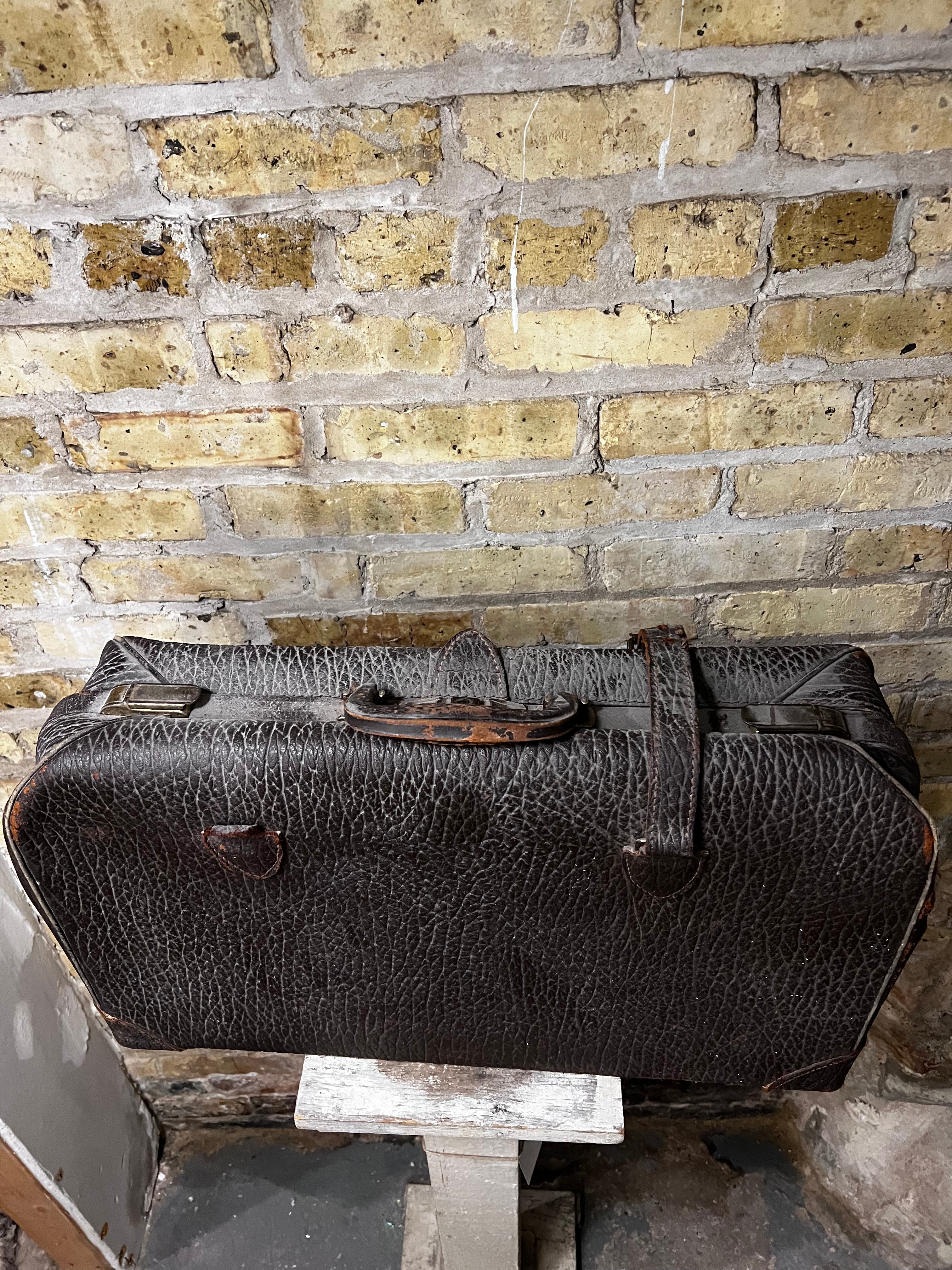 Leather Suitcase - Early 1900's