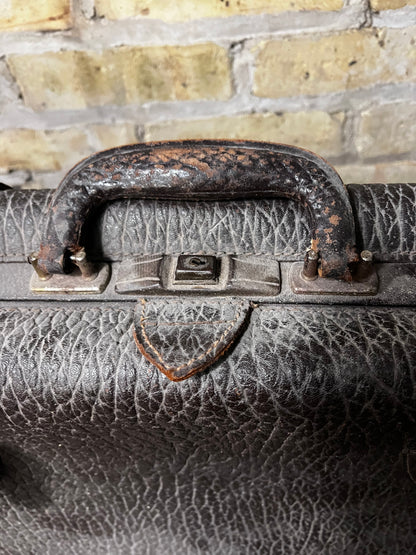 Leather Suitcase - Early 1900's