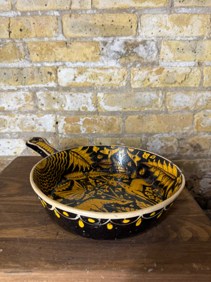 Vintage Mexican Pottery Tlaquapaque Skillet