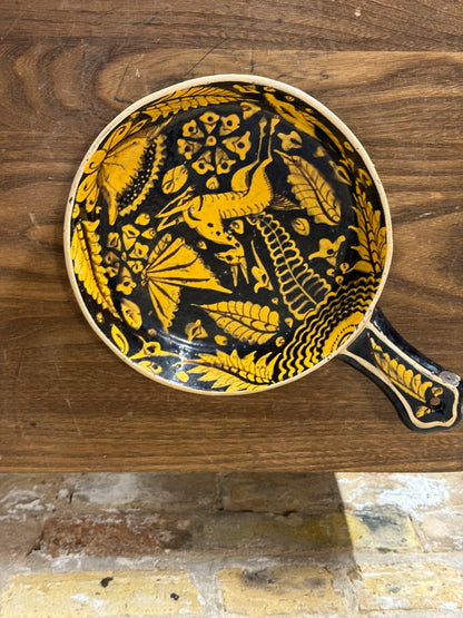Vintage Mexican Pottery Tlaquapaque Skillet