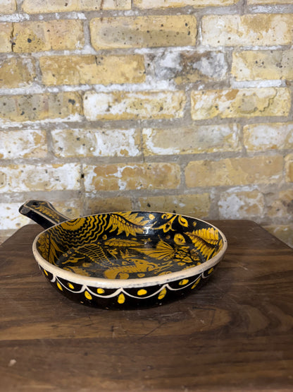 Vintage Mexican Pottery Tlaquapaque Skillet