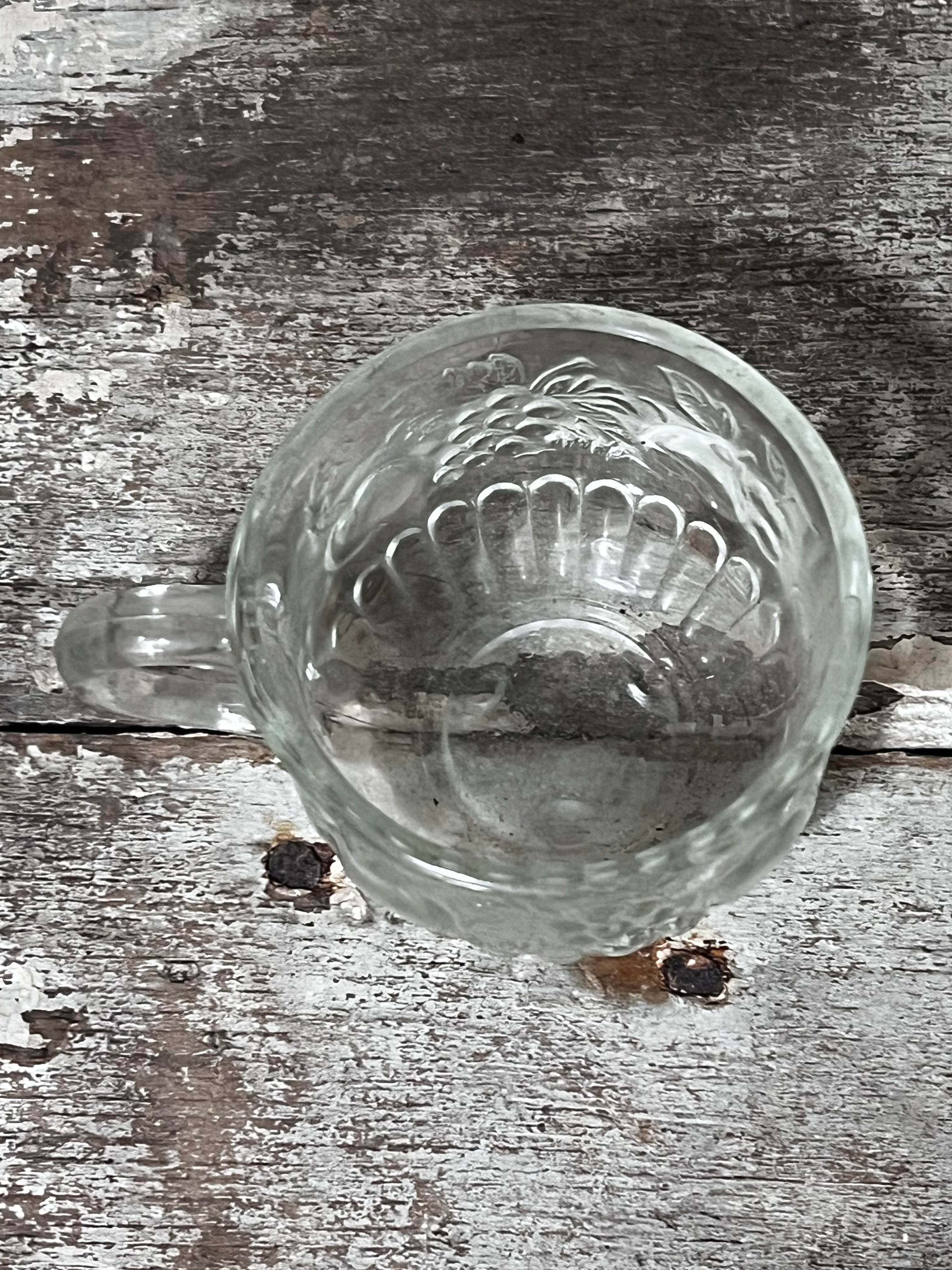 Small Glass Cup with Fruit Design