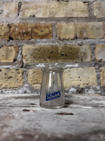 Vintage Plains Creamery Dairy Round Glass Milk Creamer