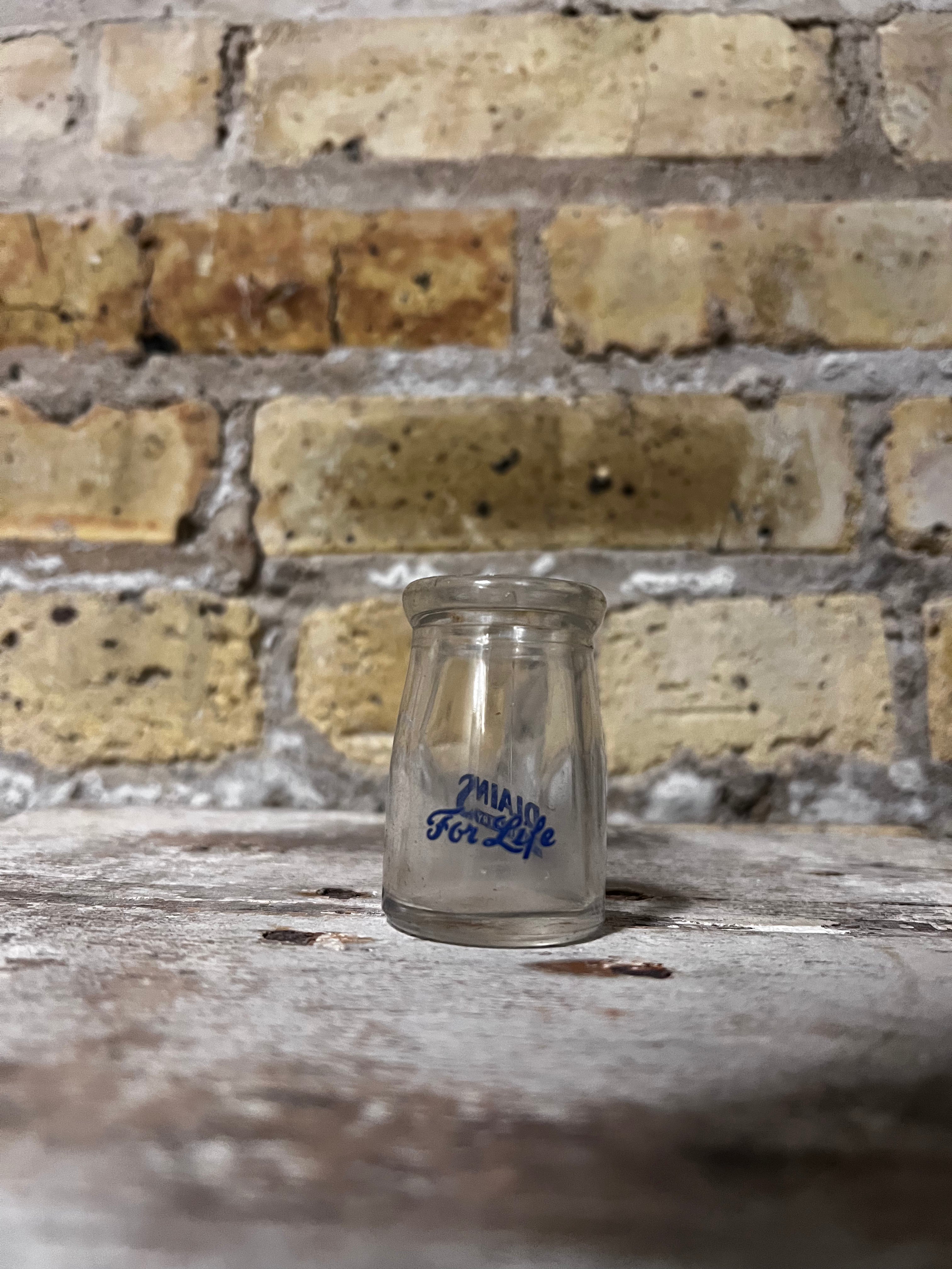 Vintage Plains Creamery Dairy Round Glass Milk Creamer