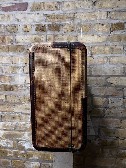 Early Mid Century Leather Suitcase