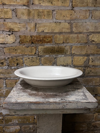Vintage Oval White Serving Bowl