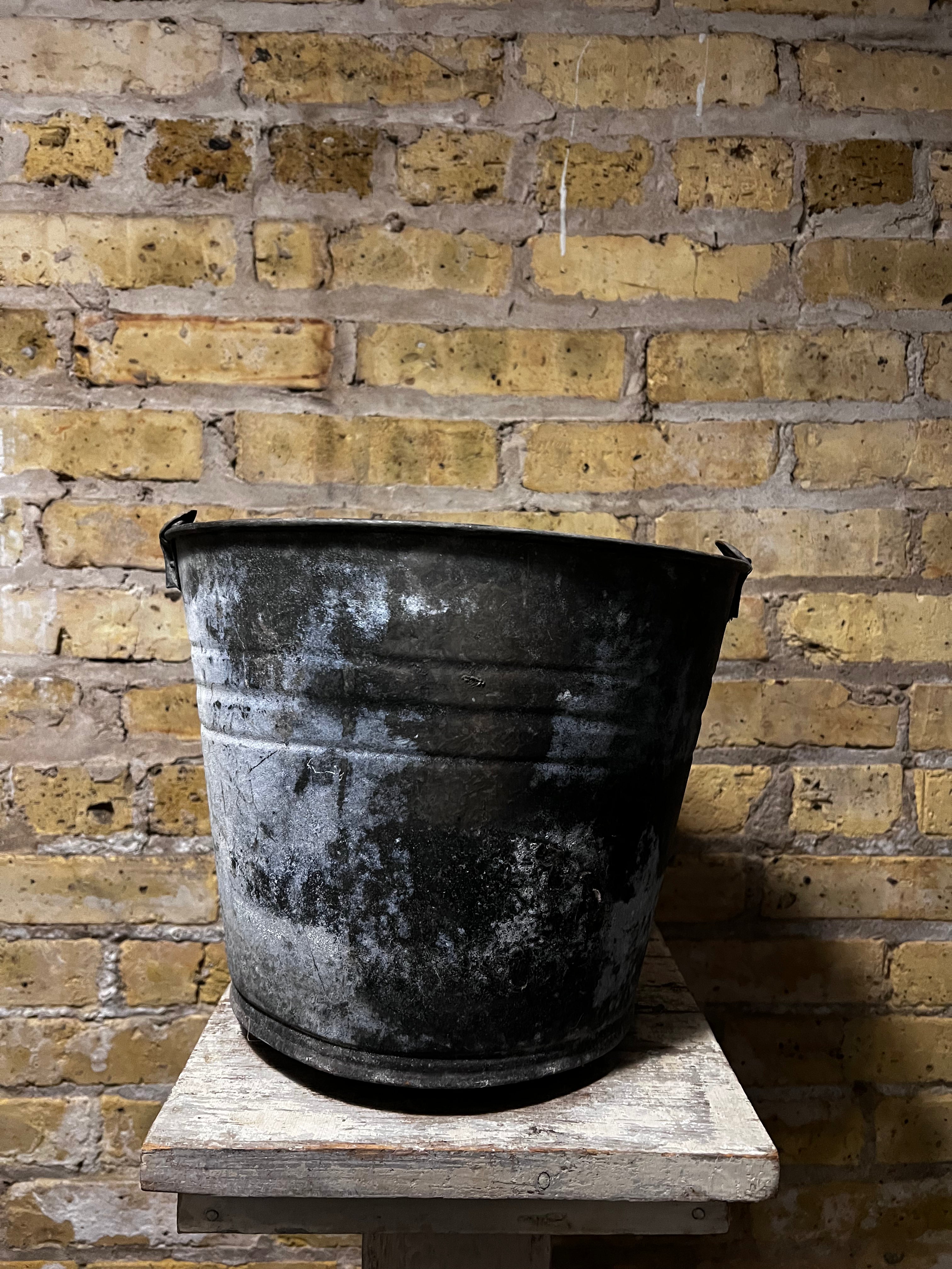 Vintage Galvanized Bucket with Handle