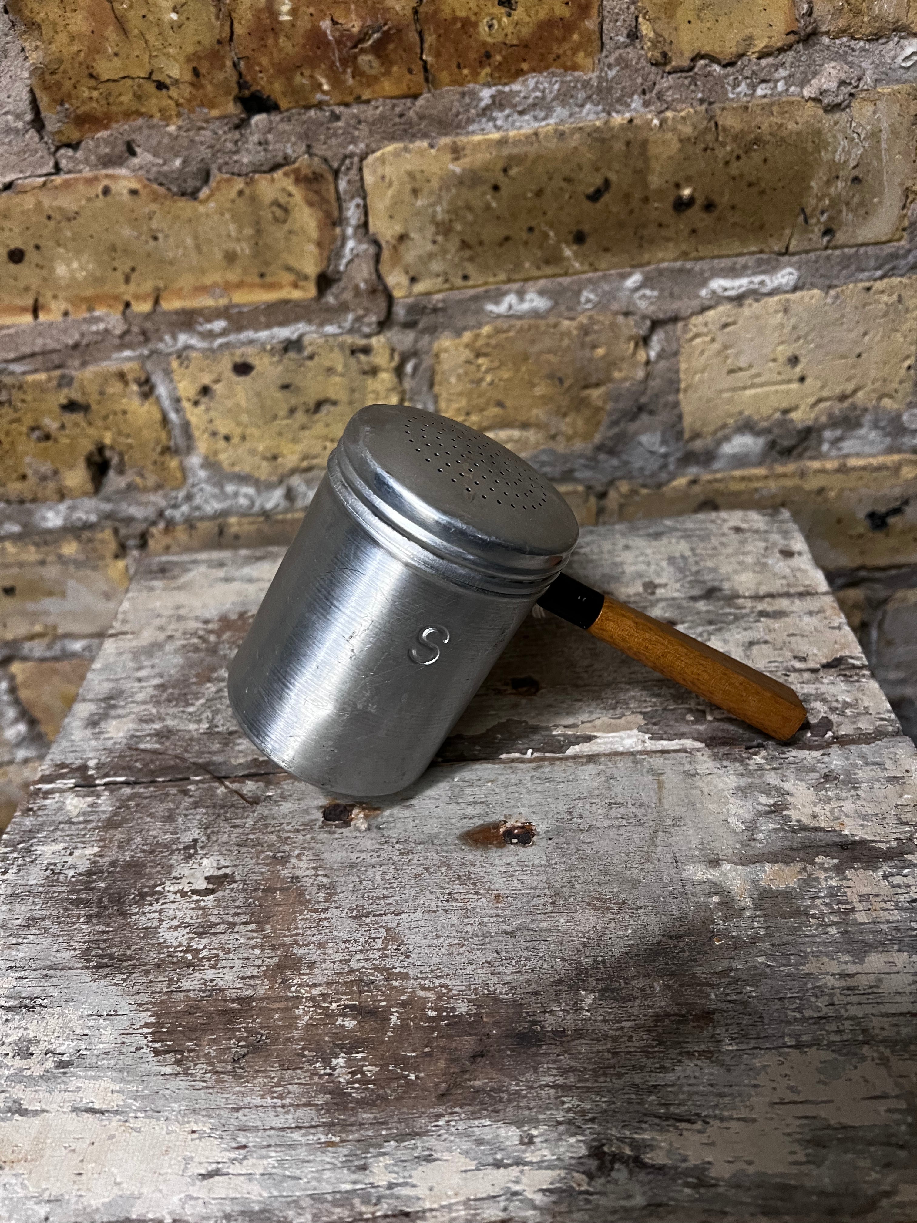 Vintage Salt Shaker - Wood Handle