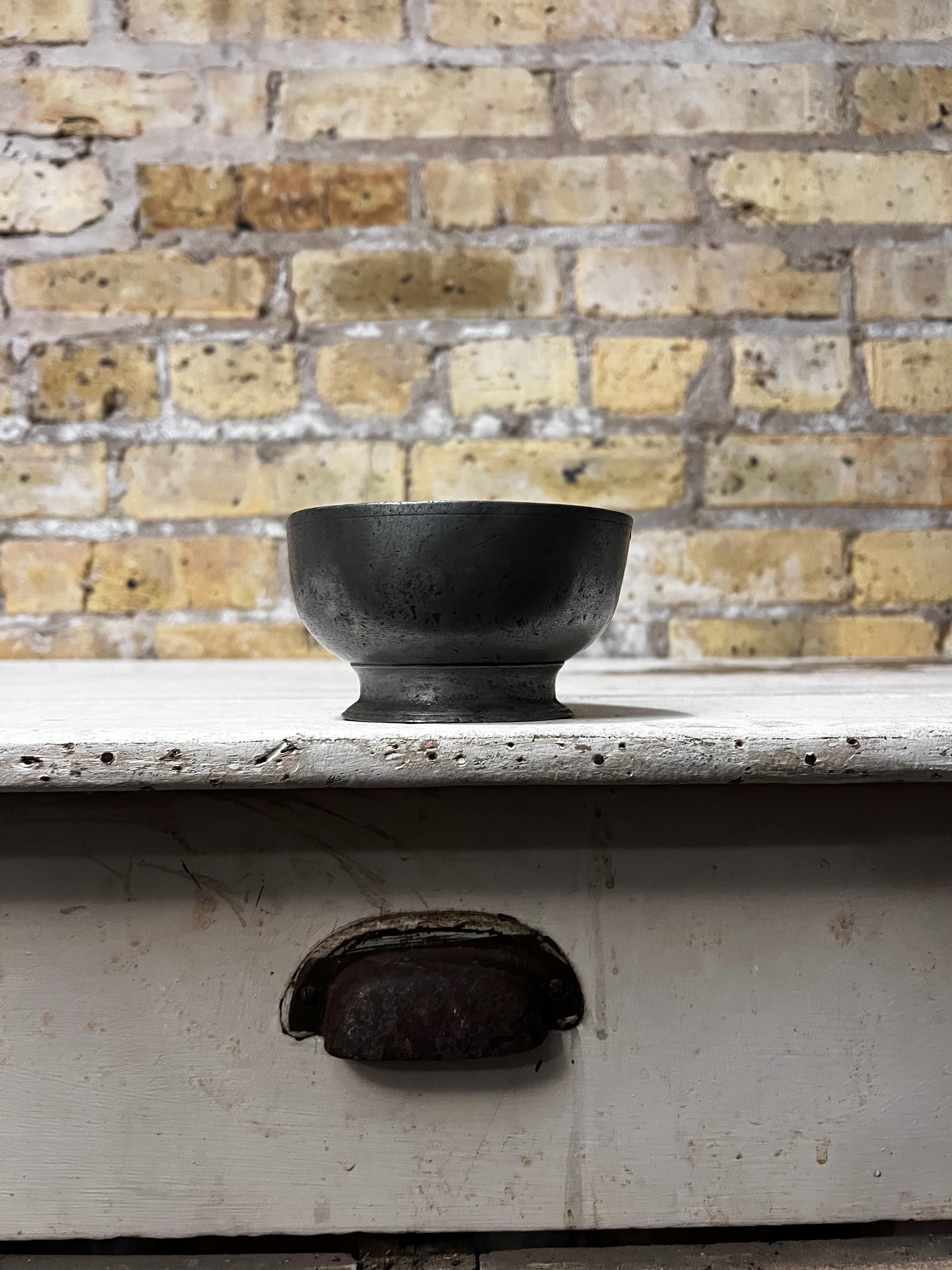 Vintage Black Metal Bowl