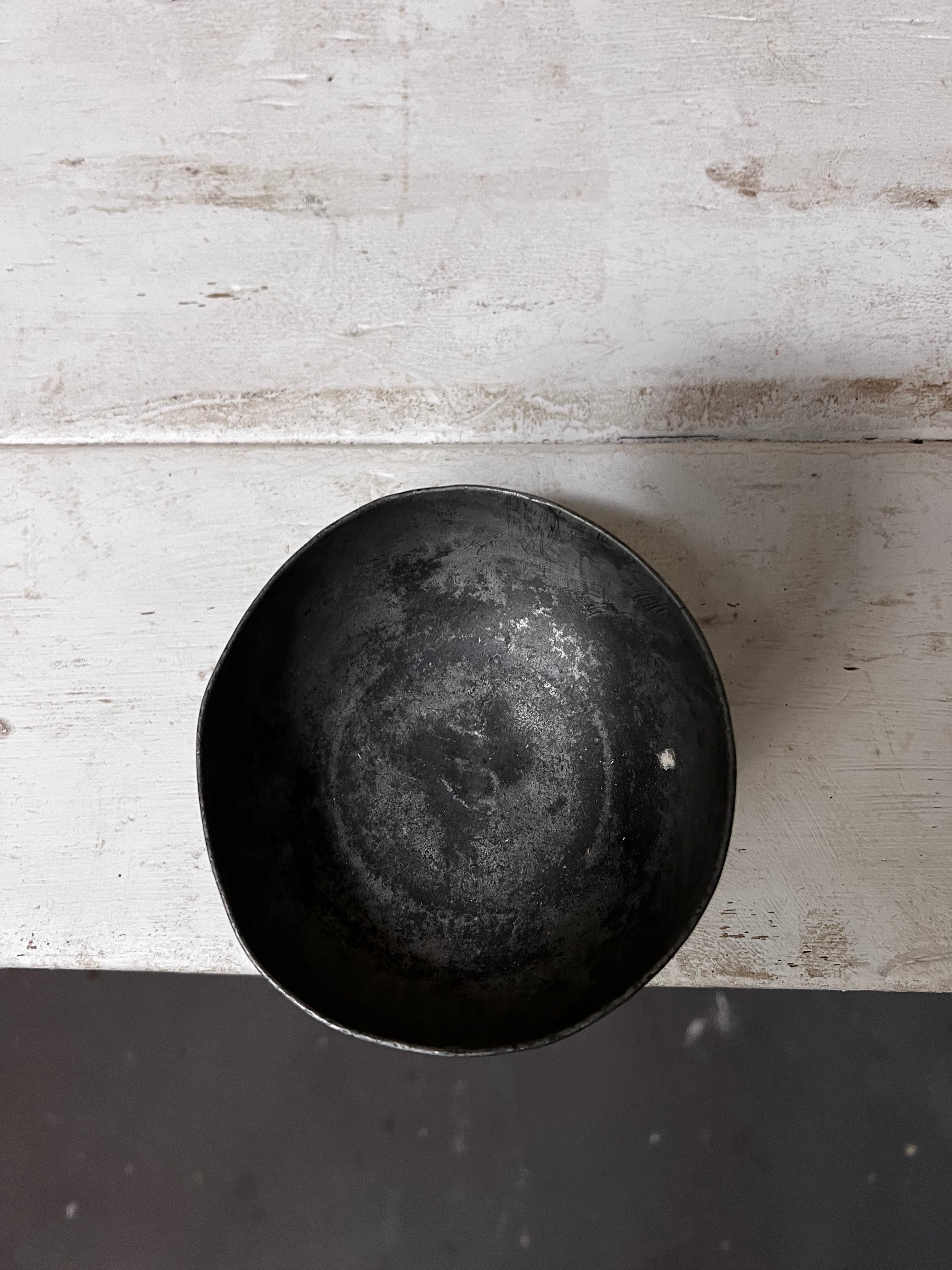 Vintage Black Metal Bowl