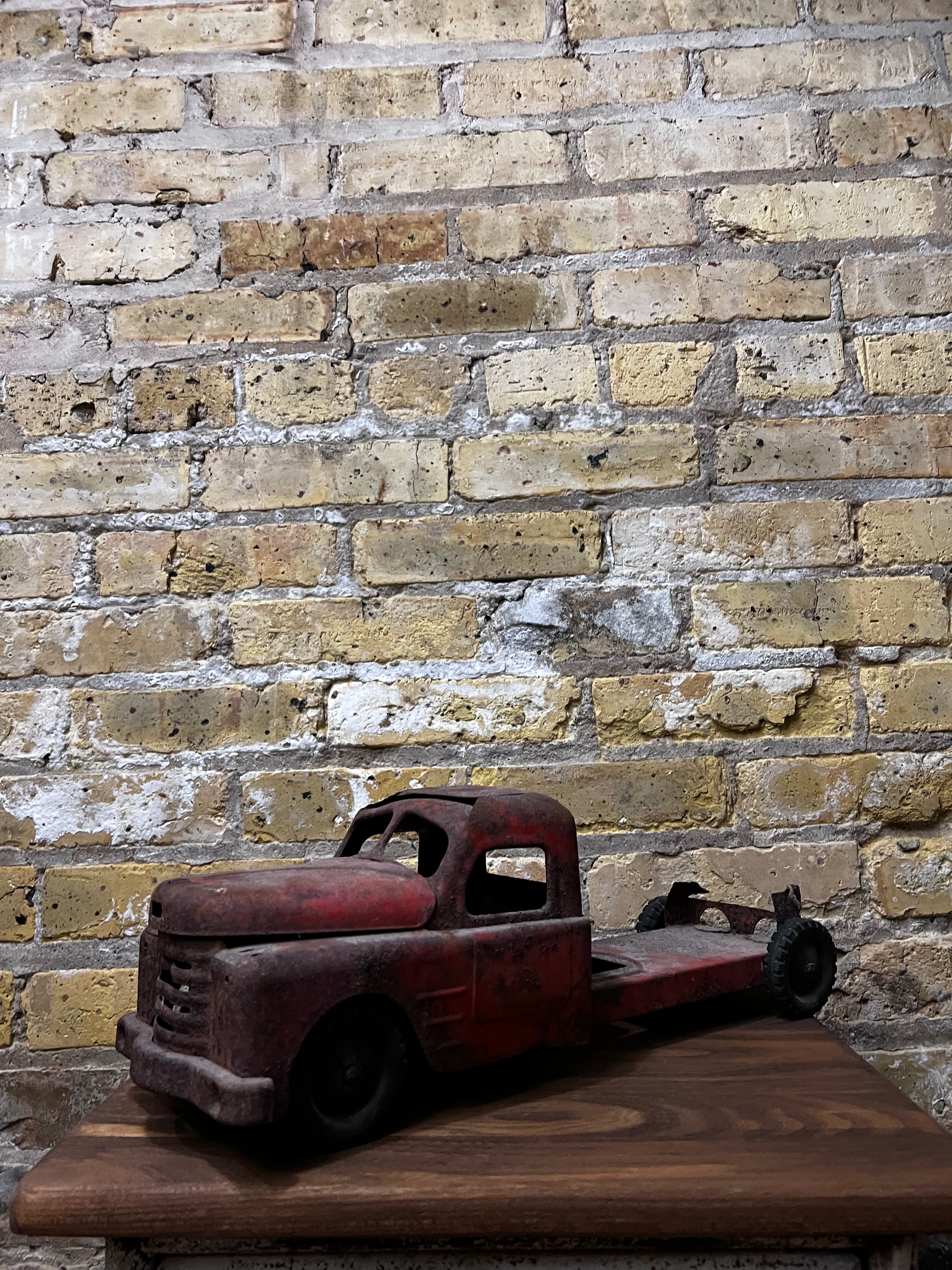 Vintage Structo Flatbed Winch Truck Toy