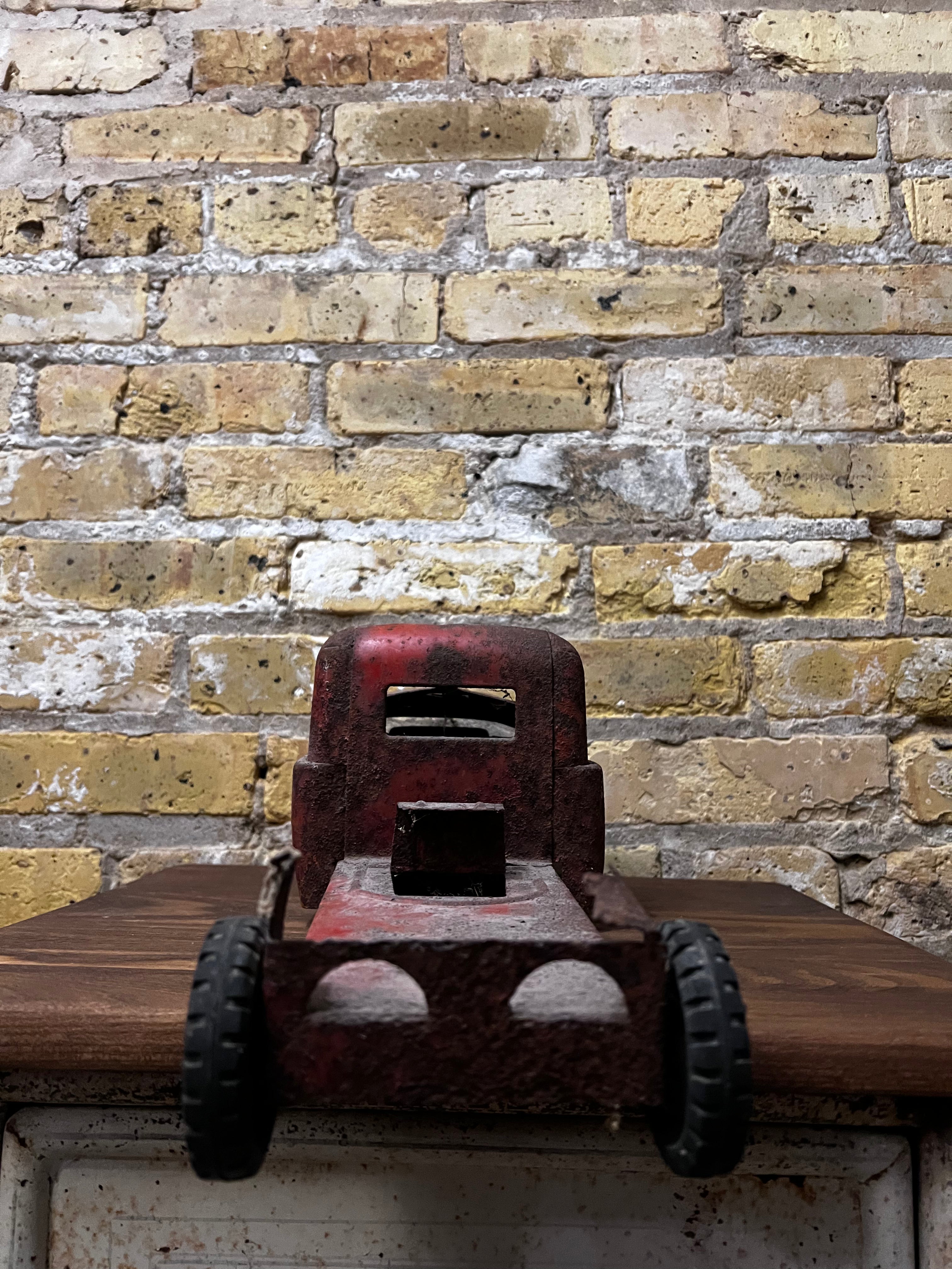 Vintage Structo Flatbed Winch Truck Toy
