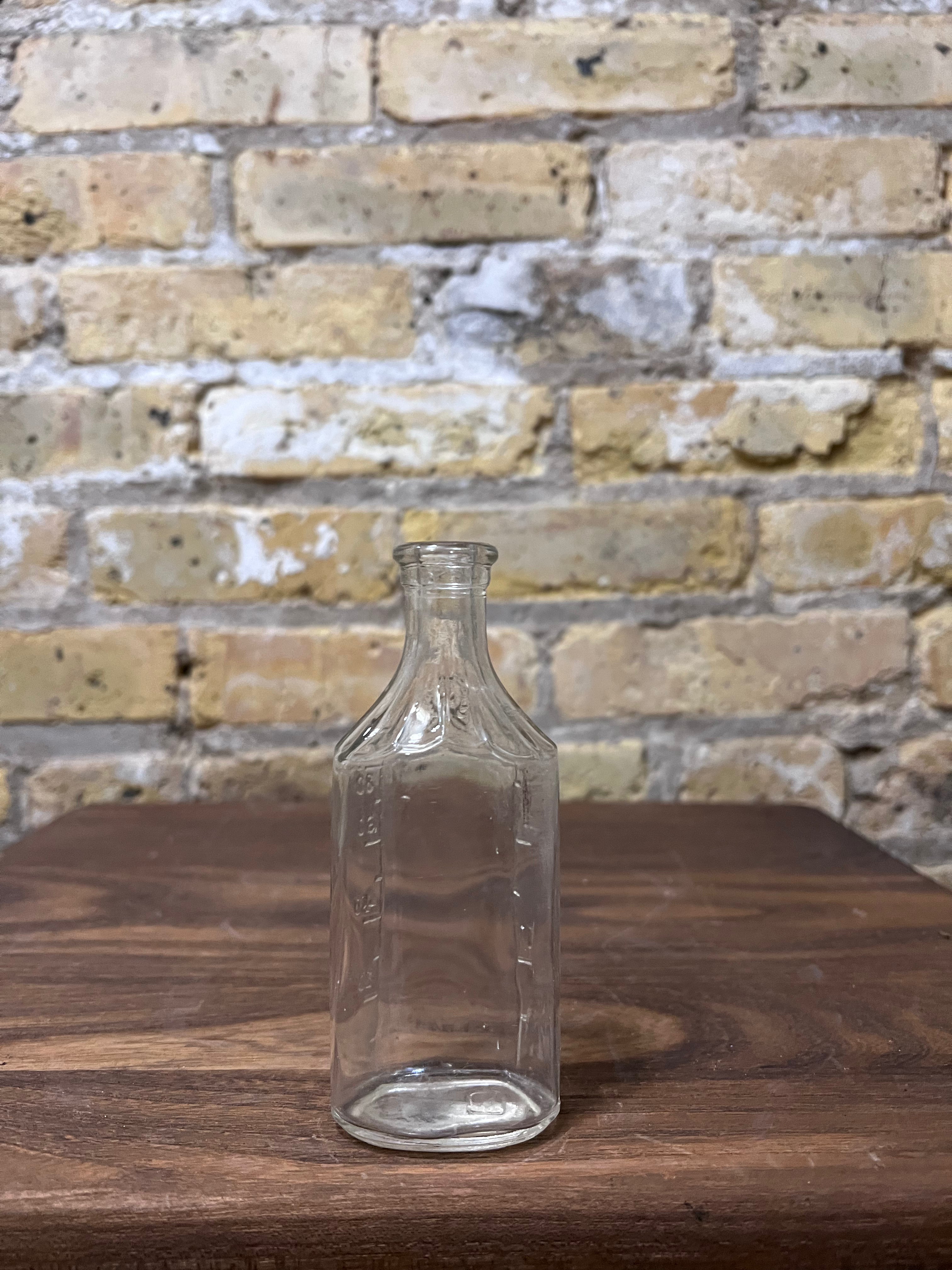 Vintage Glass Marked Medicine Bottle