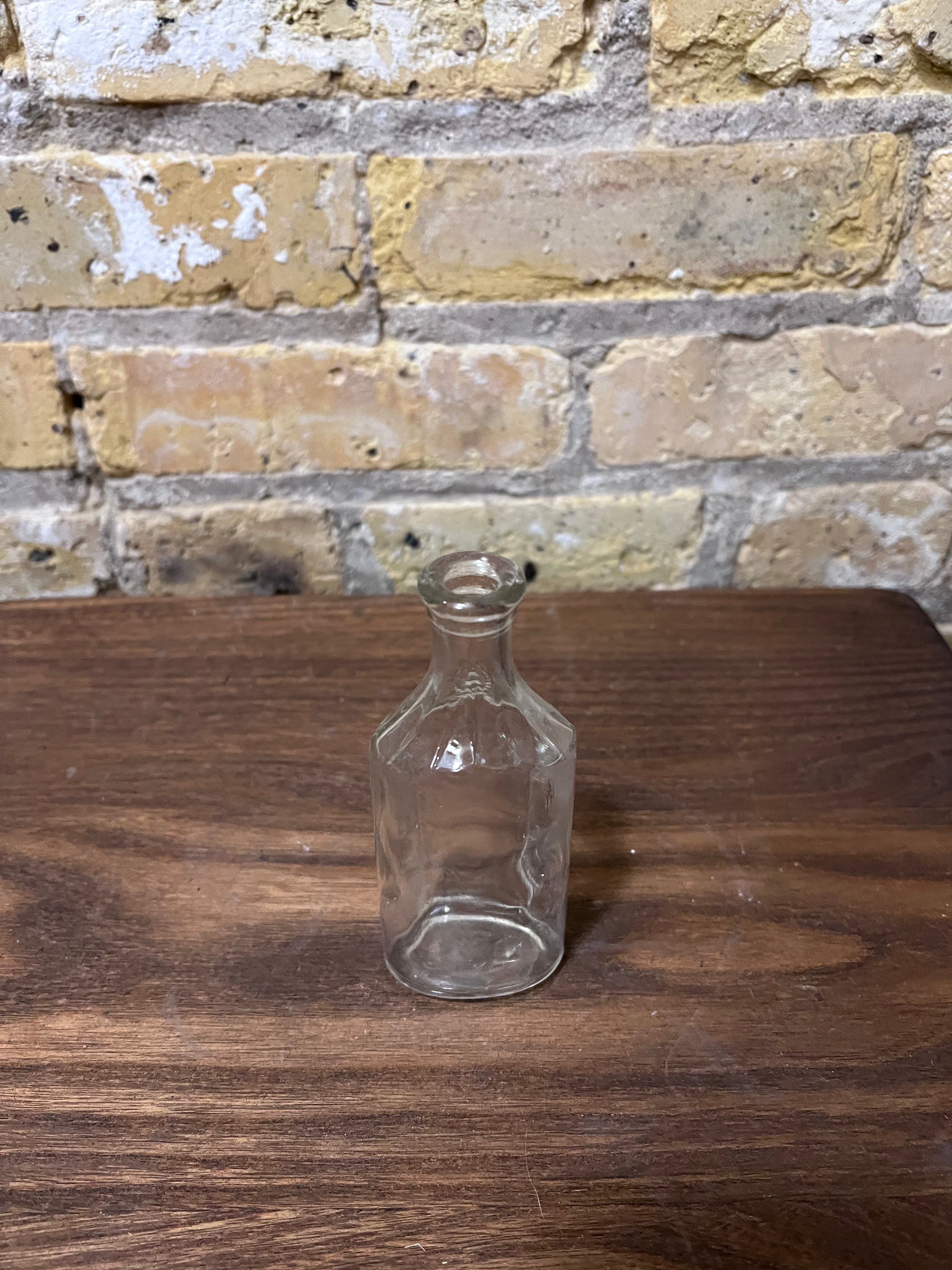 Vintage Glass Marked Medicine Bottle