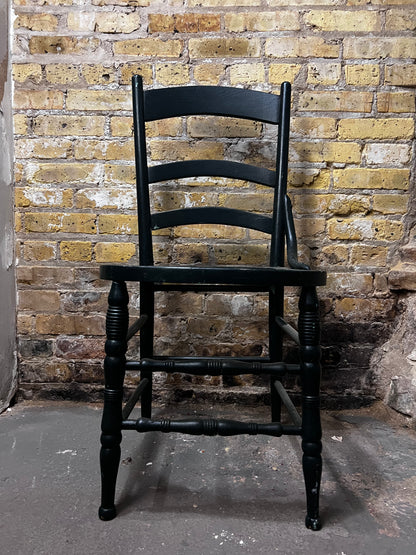 Green Oak Rush Seat Side Chair