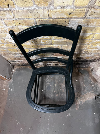 Green Oak Rush Seat Side Chair