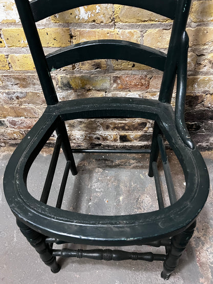 Green Oak Rush Seat Side Chair